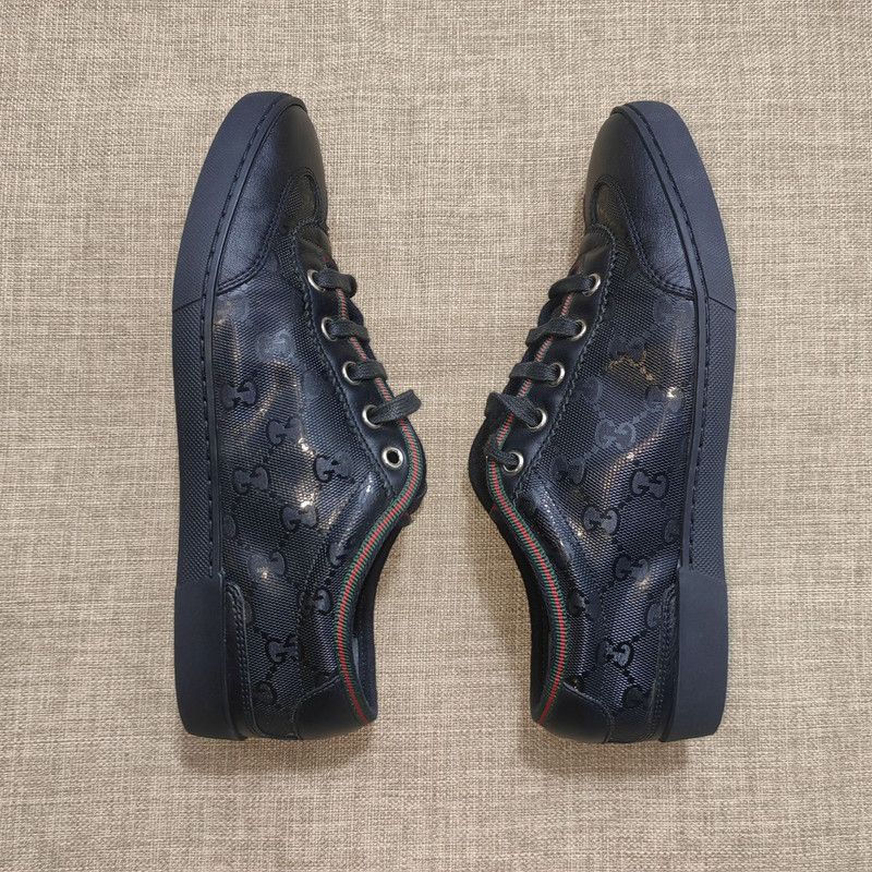 Gucci Gucci Stylish Black Leather Sneakers Size US 6.5 / EU 39-40 - 10 Thumbnail