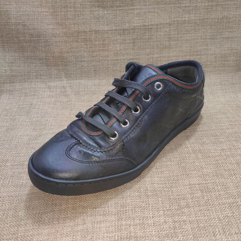 Gucci Gucci Stylish Black Leather Sneakers Size US 6.5 / EU 39-40 - 7 Thumbnail