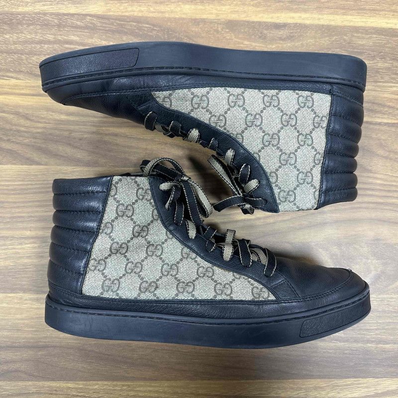 Gucci Gucci Black and Brown High-Top Fashion Sneakers Size US 9 / EU 42 - 7 Thumbnail