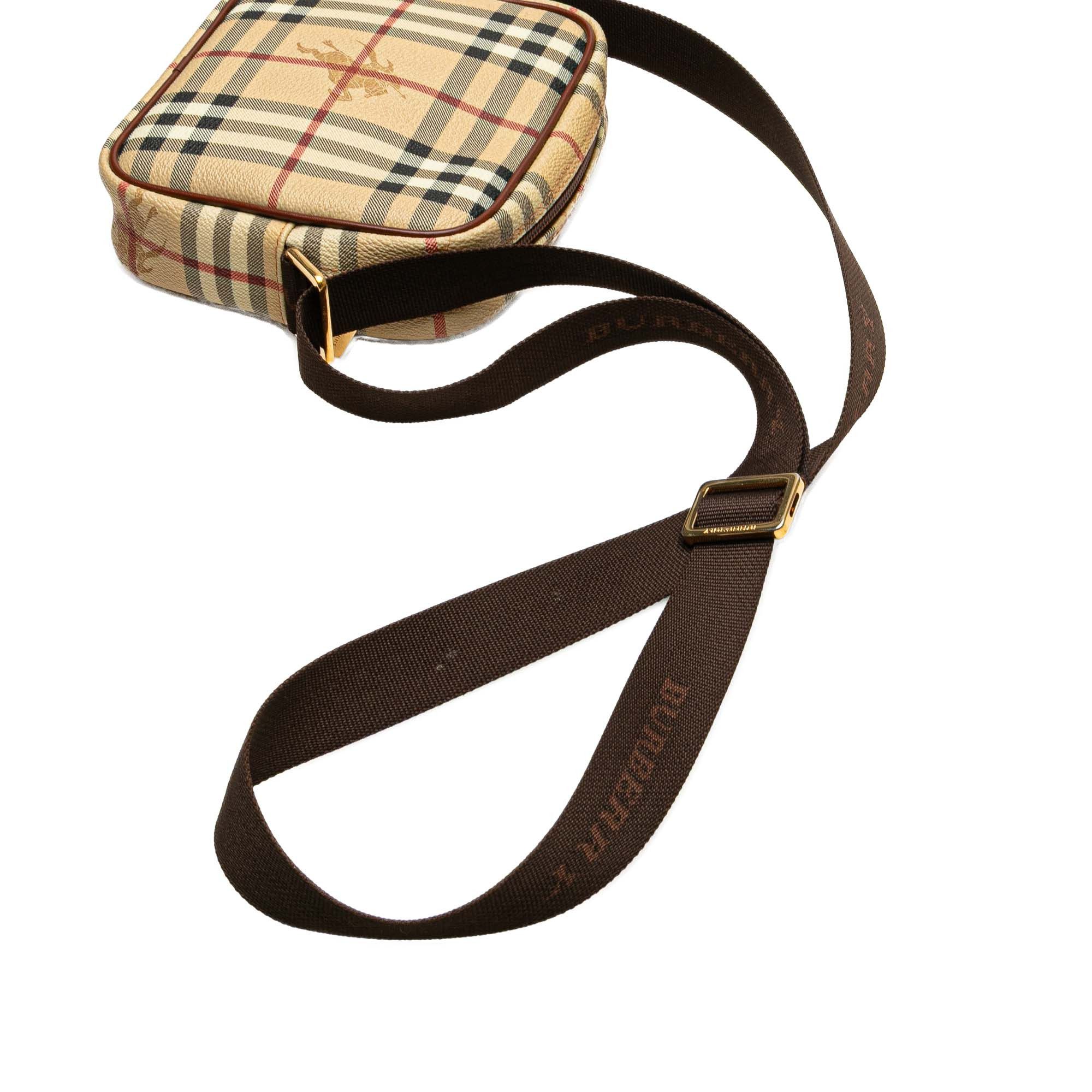 Burberry Burberry Haymarket Check Coated Canvas Crossbody Size ONE SIZE - 9 Thumbnail