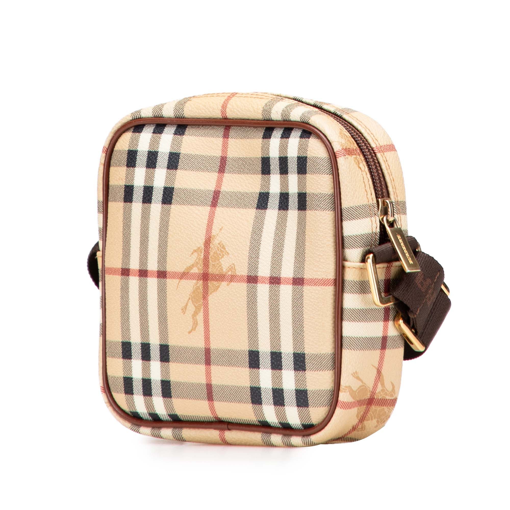 Burberry Burberry Haymarket Check Coated Canvas Crossbody Size ONE SIZE - 2 Thumbnail