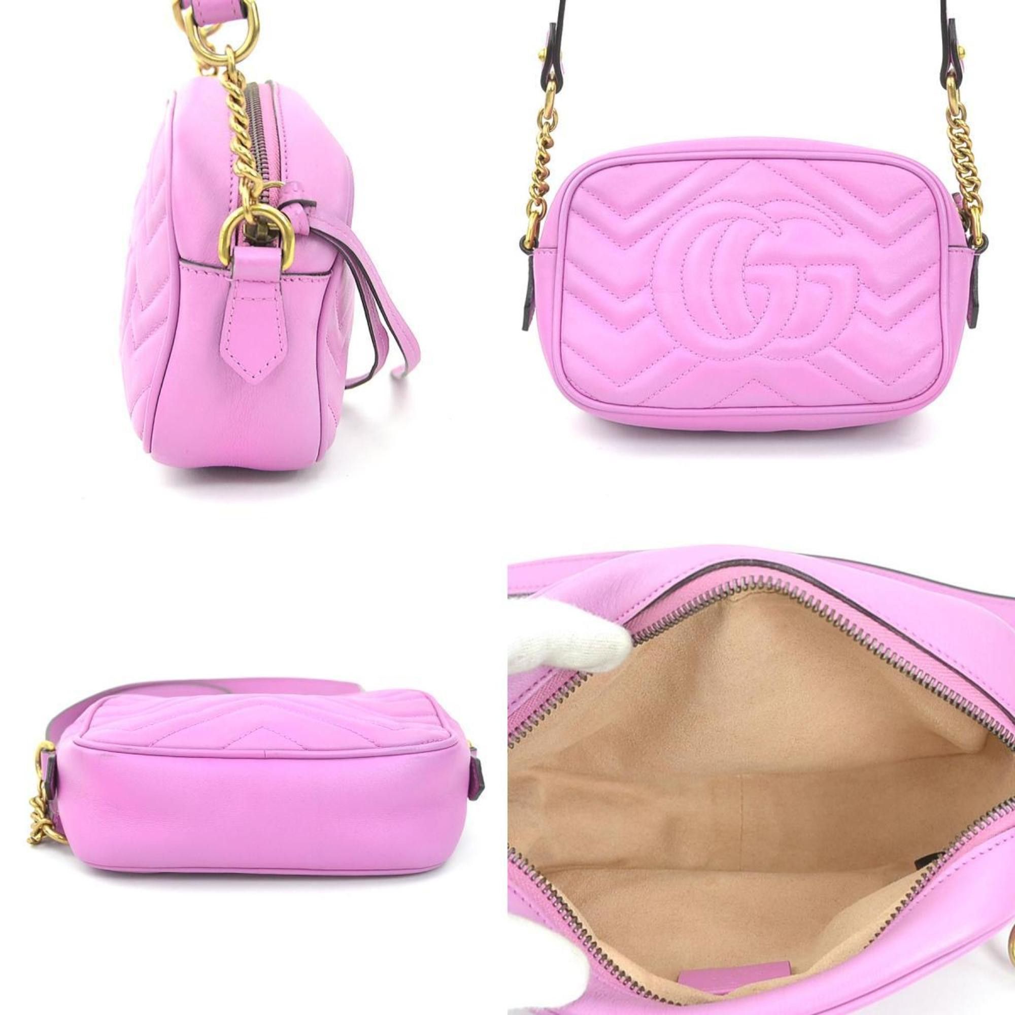 Gucci Gucci GG Marmont Leather Grape Shoulder Bag for Women, 448065, r10698a Size ONE SIZE - 2 Thumbnail