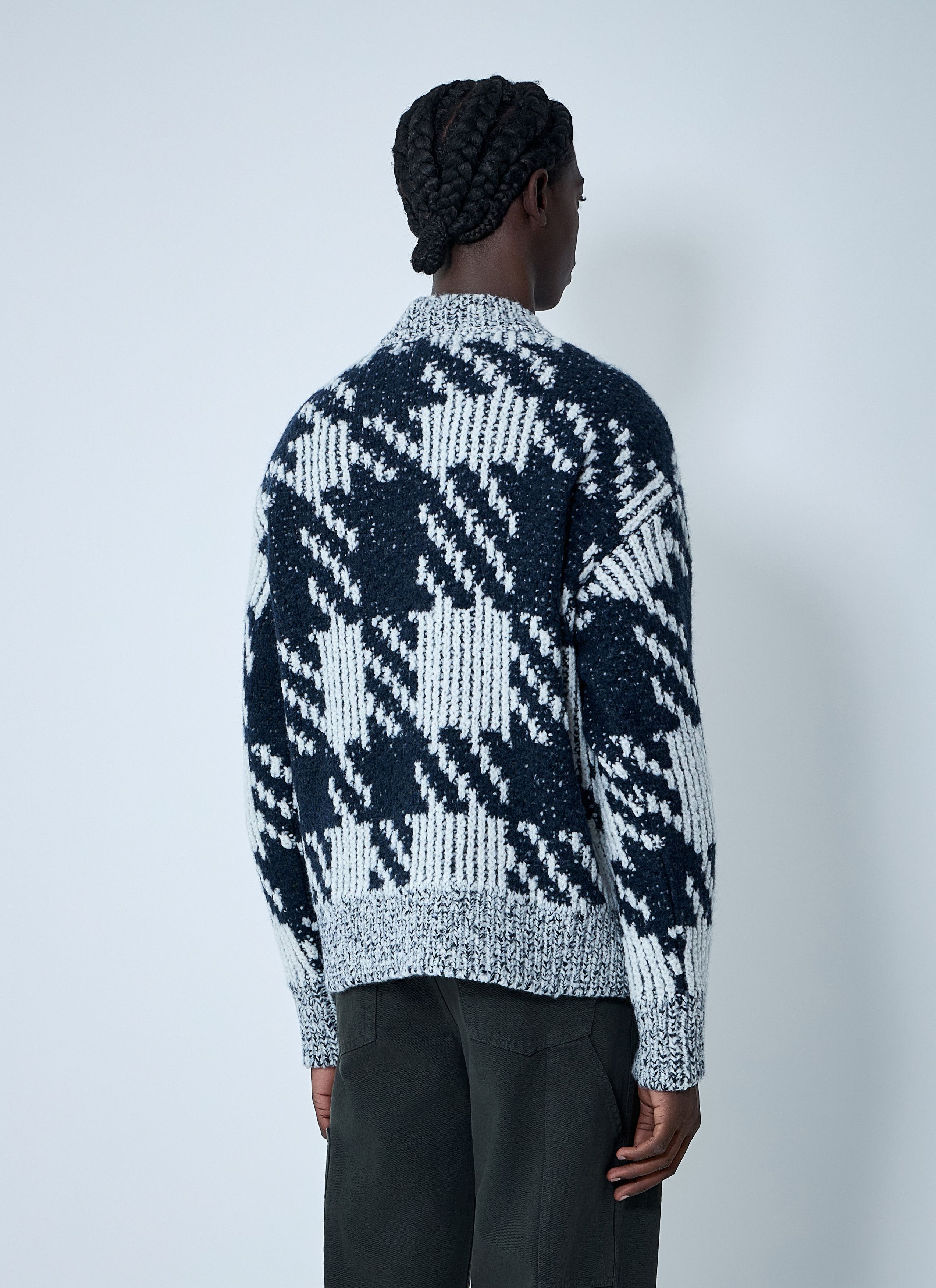 Dries Van Noten Check Wool-Blend Sweater Size US XL / EU 56 / 4 - 4 Thumbnail