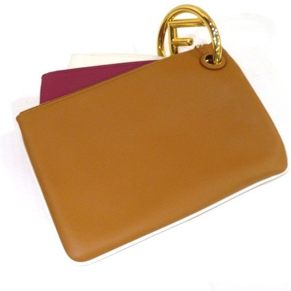 Fendi Fendi Fendi Triplette Leather Clutch Bag Leather Clutch Bag 8BS001 DUTY FREE for USA Size ONE SIZE - 2 Thumbnail