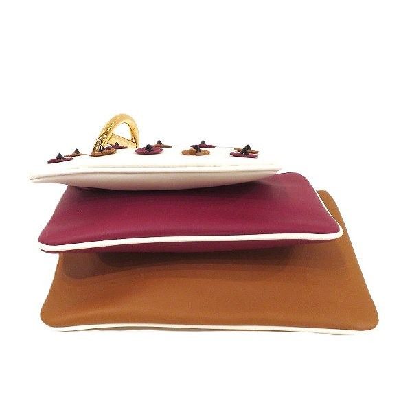 Fendi Fendi Fendi Triplette Leather Clutch Bag Leather Clutch Bag 8BS001 DUTY FREE for USA Size ONE SIZE - 3 Thumbnail