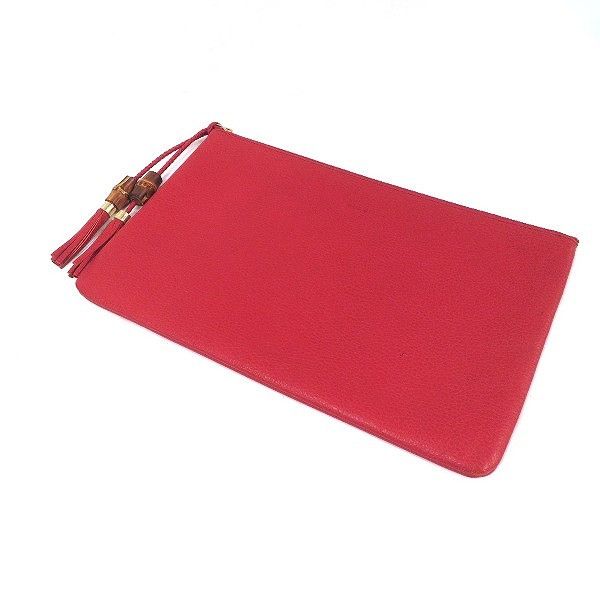 Gucci Gucci Gucci Bamboo Tassel Dollar Calf Leather Clutch Bag Leather Clutch Bag 449653 DUTY FREE for USA Size ONE SIZE - 9 Thumbnail