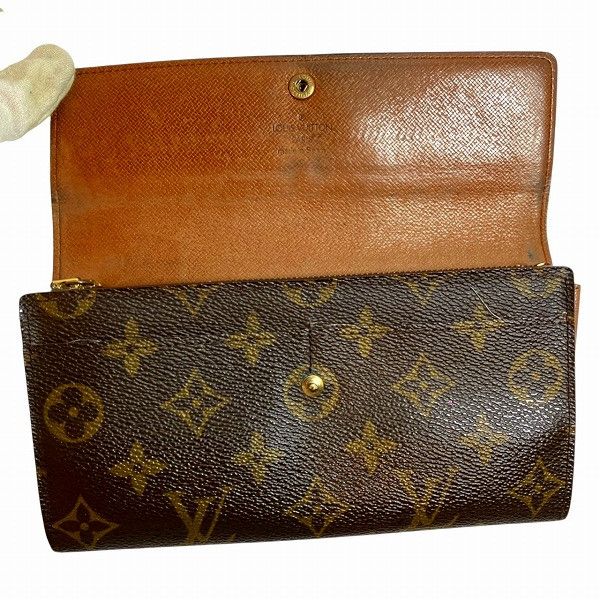 Louis Vuitton Louis Vuitton Louis Vuitton Pochette Portemonnaie Credit Monogram Long Wallet Canvas Long Wallet M61725 Size ONE SIZE - 3 Thumbnail