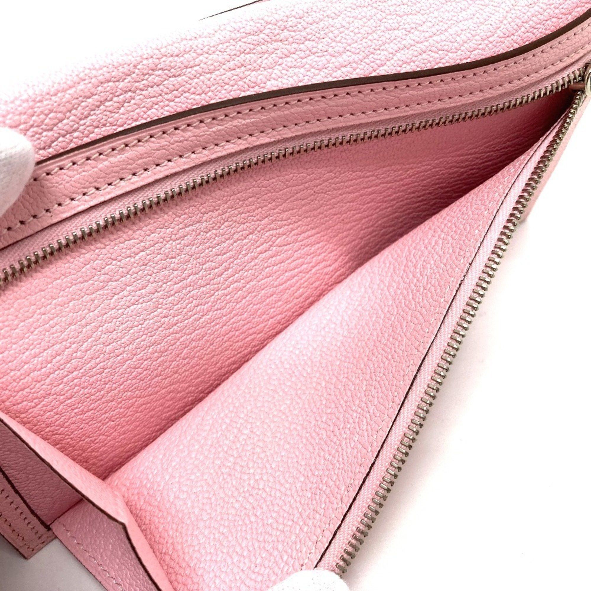 Hermes HERMES Bearn Soufflet Long Wallet with H Hardware, Chevre Mysore, Rose Sakura, Pink, for Women Size ONE SIZE - 10 Thumbnail