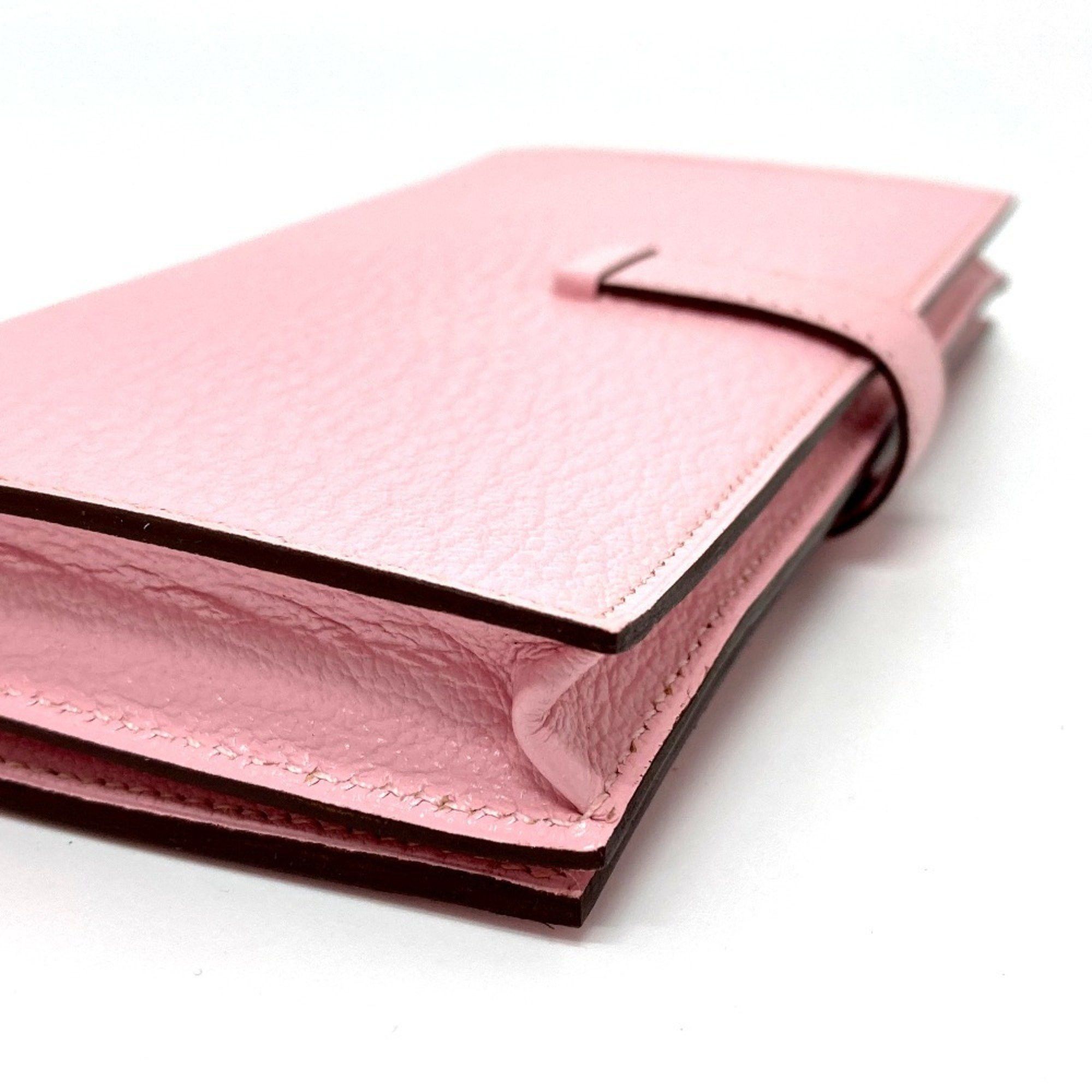 Hermes HERMES Bearn Soufflet Long Wallet with H Hardware, Chevre Mysore, Rose Sakura, Pink, for Women Size ONE SIZE - 3 Thumbnail
