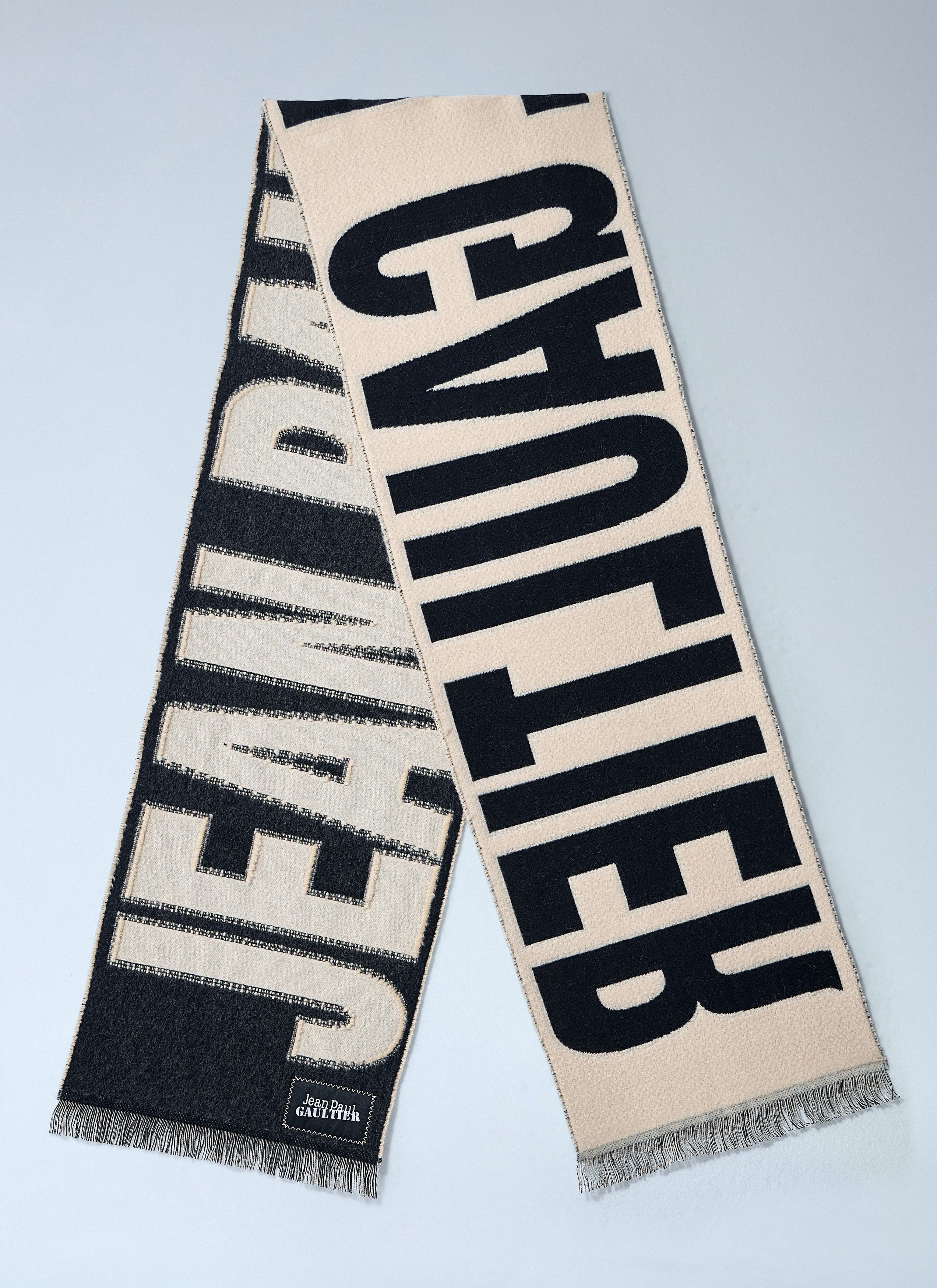 Jean Paul Gaultier Logo Motif Wool Scarf Size ONE SIZE - 2 Thumbnail