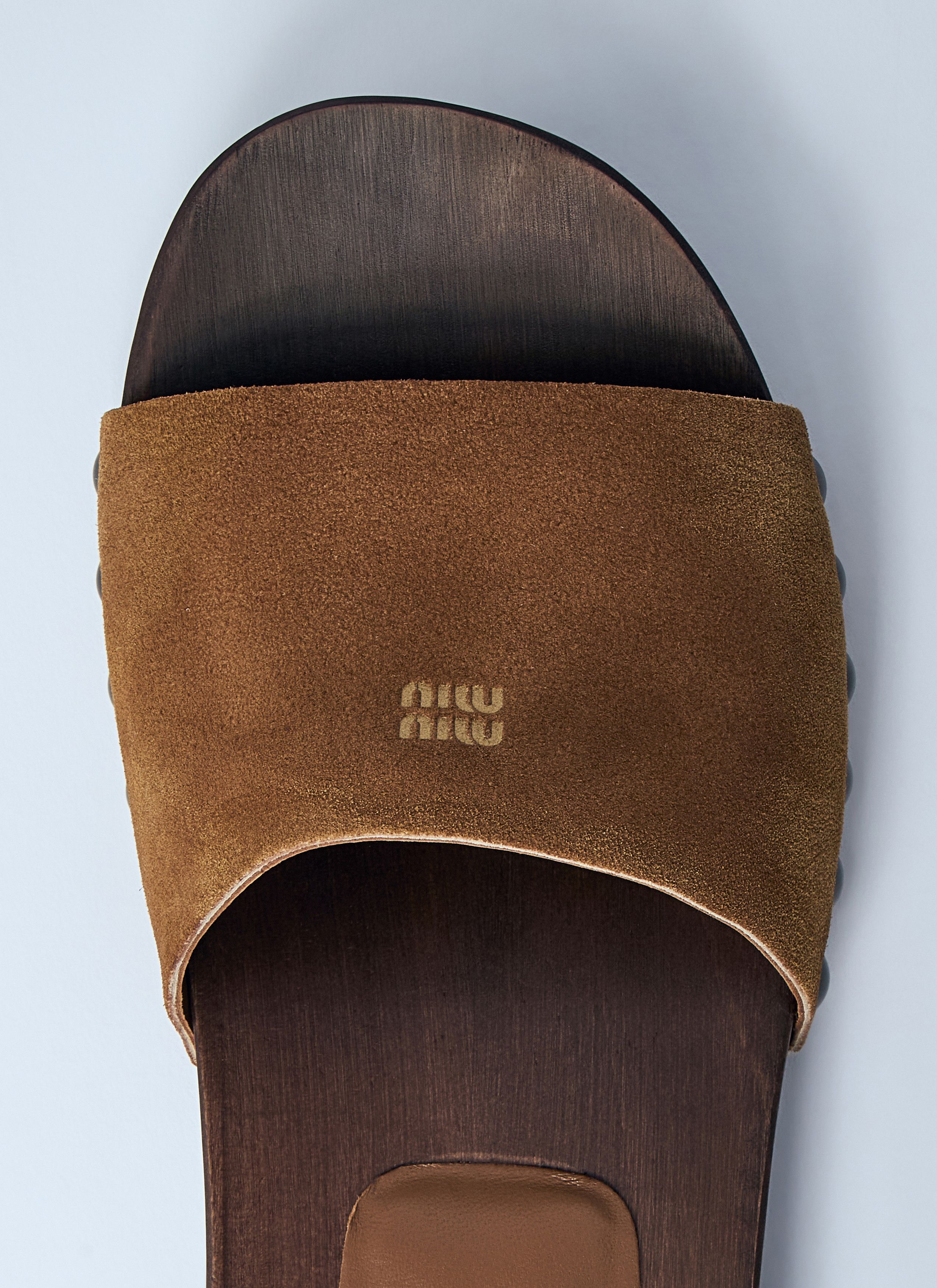 Miu Miu Faded Suede Clogs Size US 9 / IT 39 - 6 Thumbnail