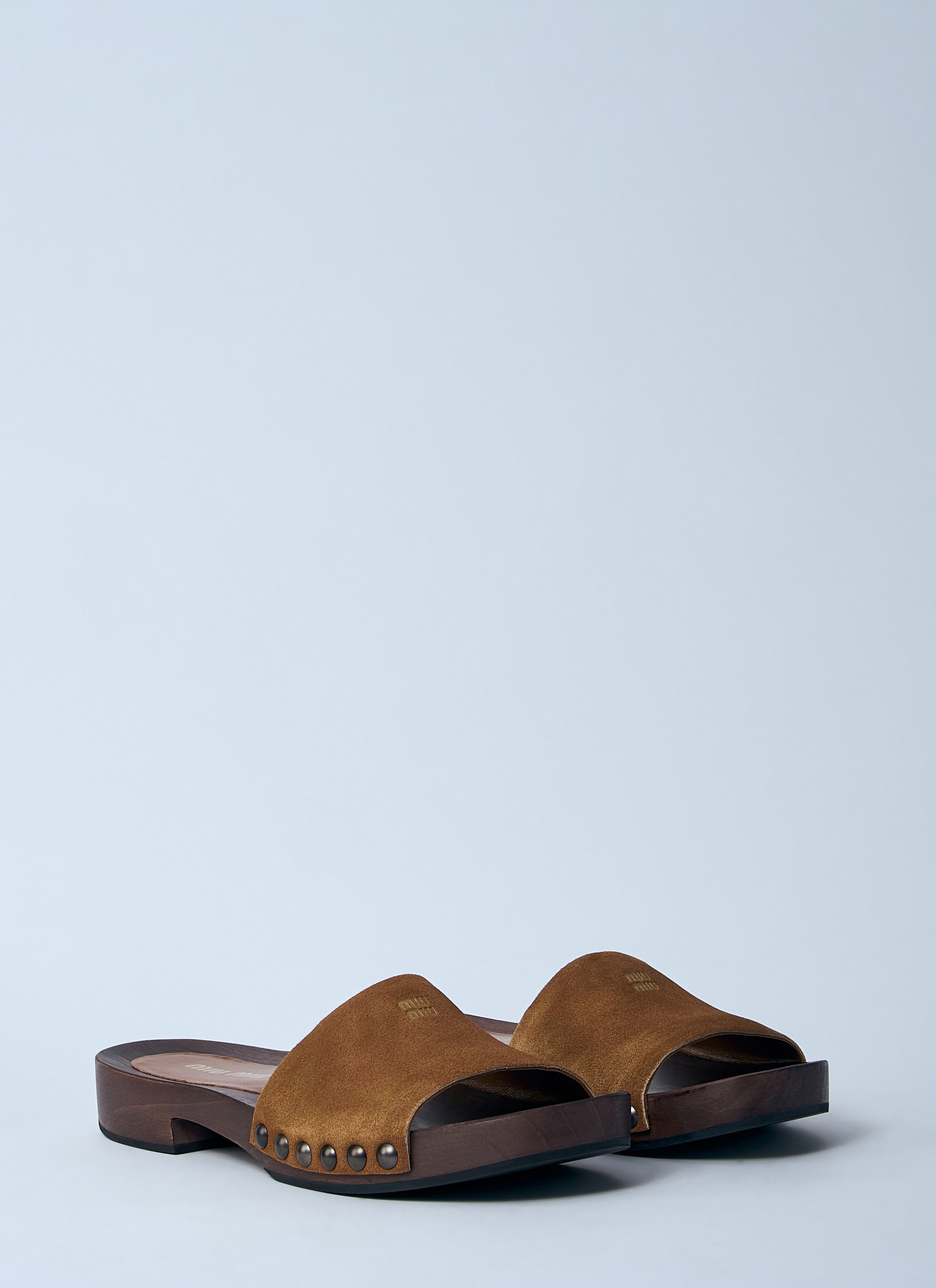 Miu Miu Faded Suede Clogs Size US 9 / IT 39 - 2 Thumbnail