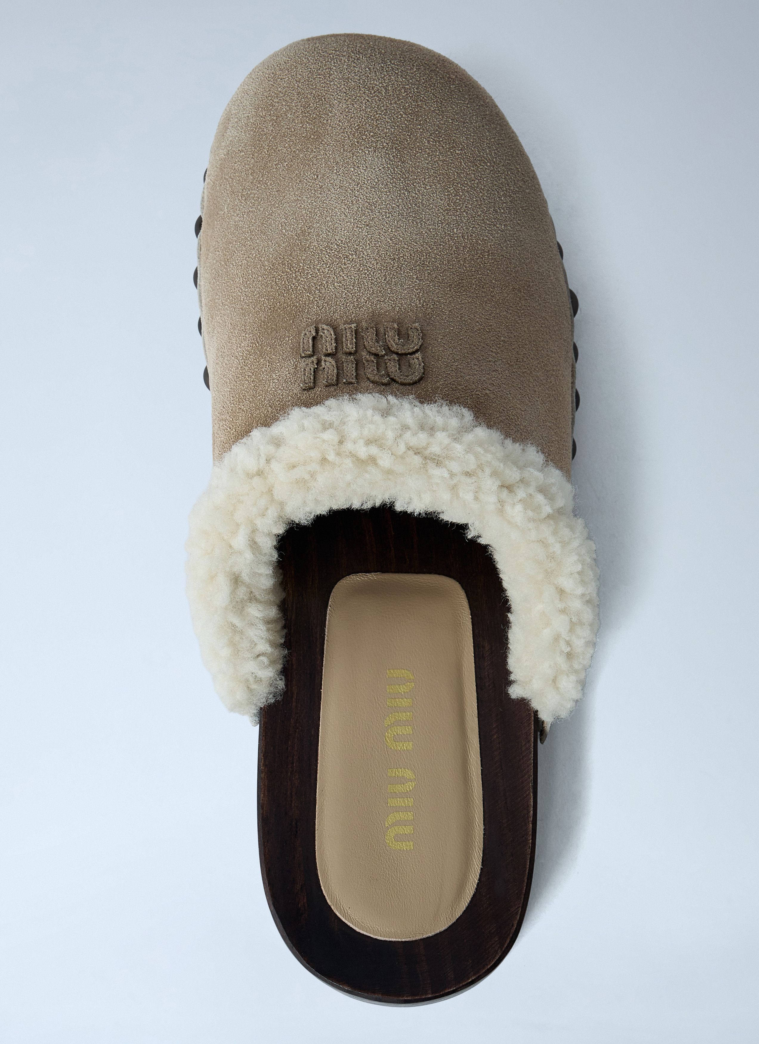 Miu Miu Suede Clogs Size US 10 / IT 40 - 6 Thumbnail