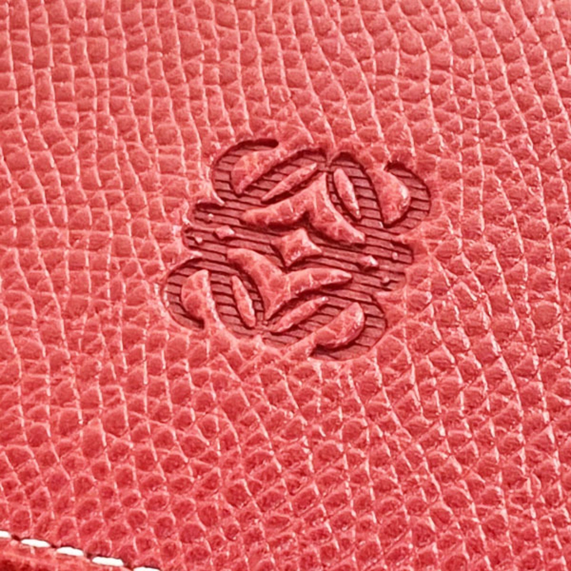 Loewe Loewe Anagram Tri-fold Long Wallet in Embossed Leather, Red, TT-15635 Size ONE SIZE - 6 Thumbnail