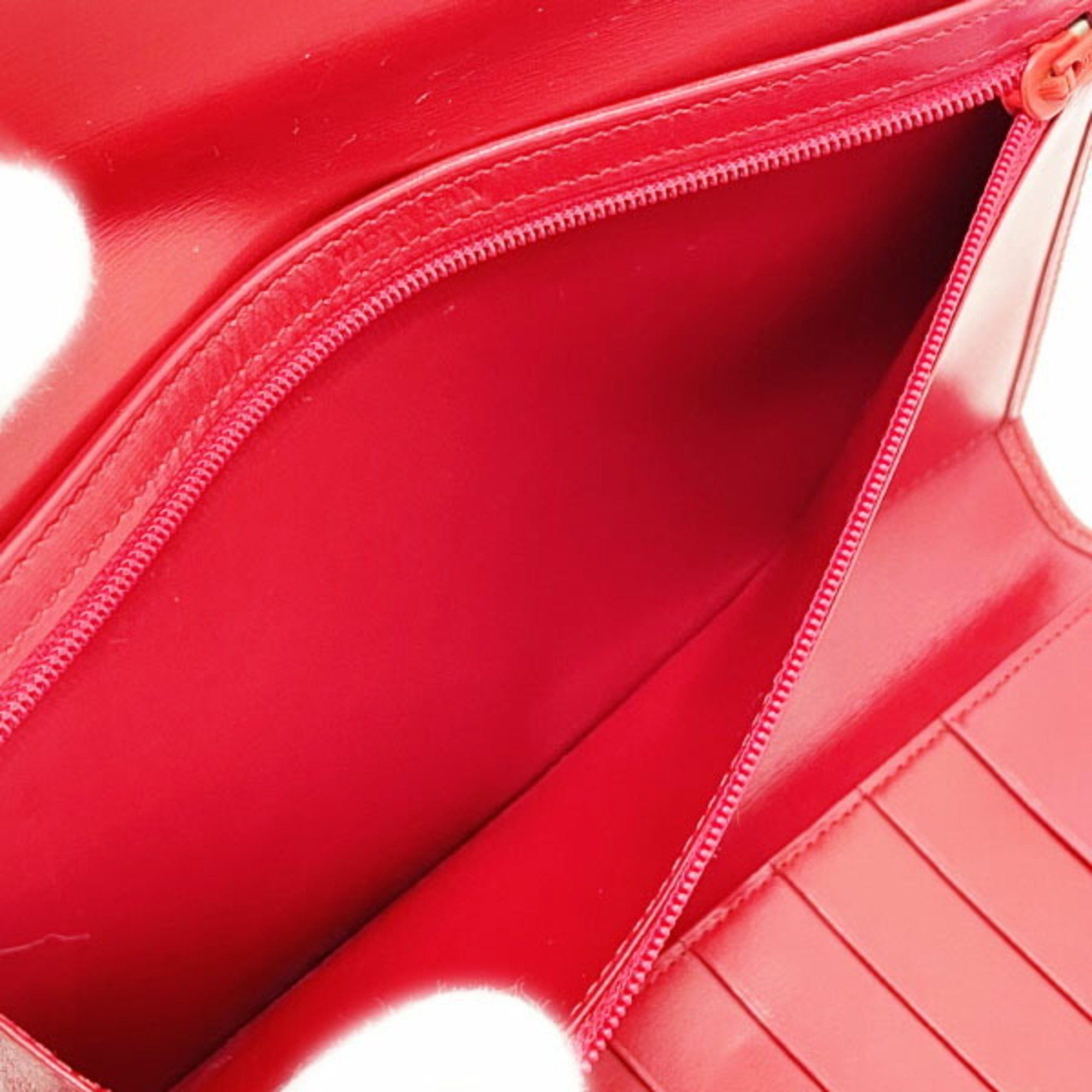 Loewe Loewe Anagram Tri-fold Long Wallet in Embossed Leather, Red, TT-15635 Size ONE SIZE - 8 Thumbnail