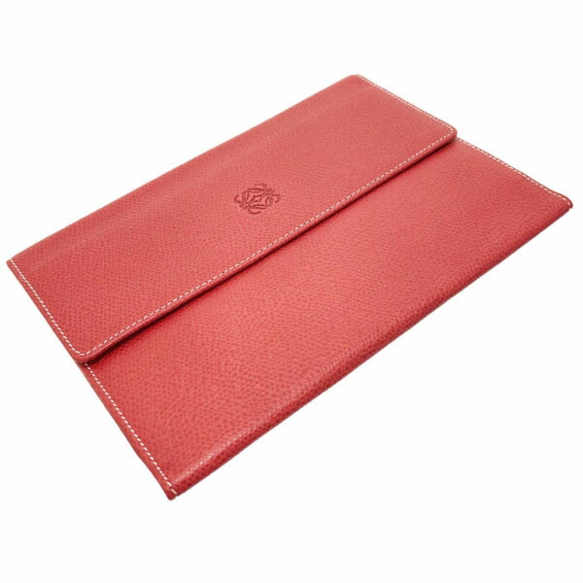 Loewe Loewe Anagram Tri-fold Long Wallet in Embossed Leather, Red, TT-15635 Size ONE SIZE - 3 Thumbnail