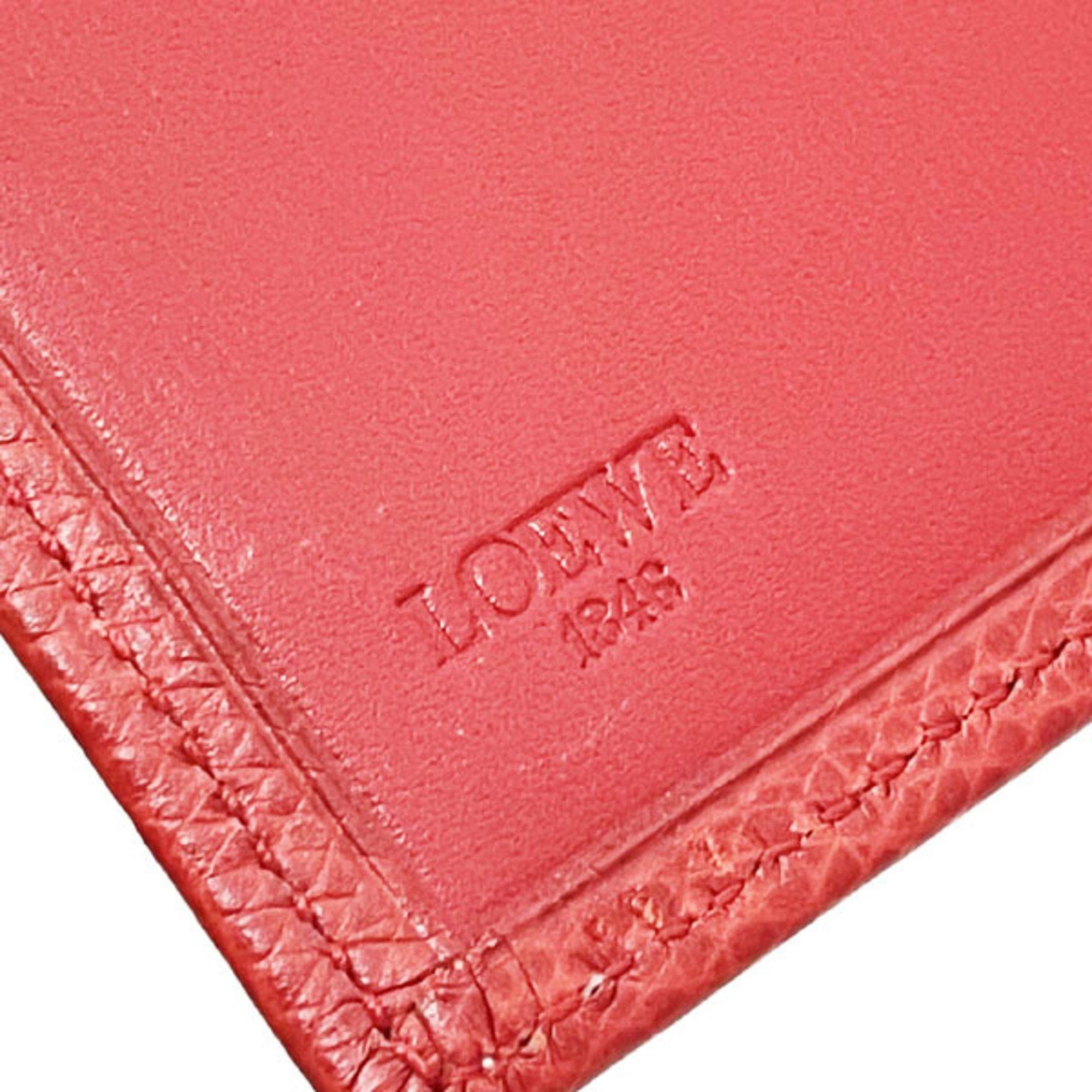 Loewe Loewe Anagram Tri-fold Long Wallet in Embossed Leather, Red, TT-15635 Size ONE SIZE - 11 Thumbnail