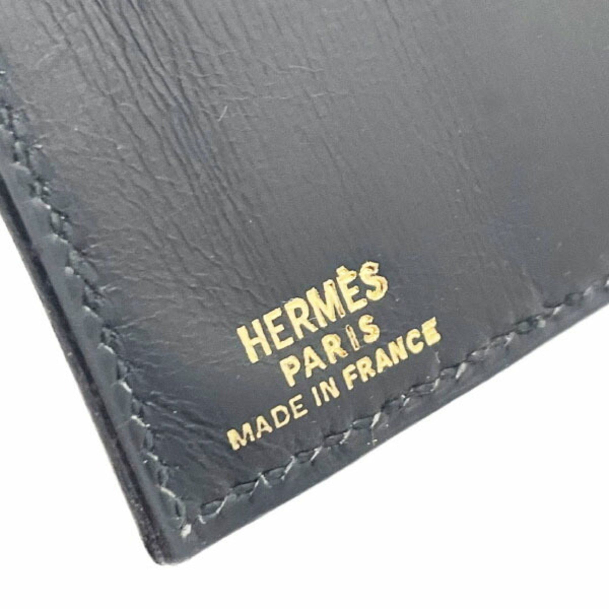 Hermes Hermes bi-fold wallet in black leather (AKA-14793) Size ONE SIZE - 9 Thumbnail