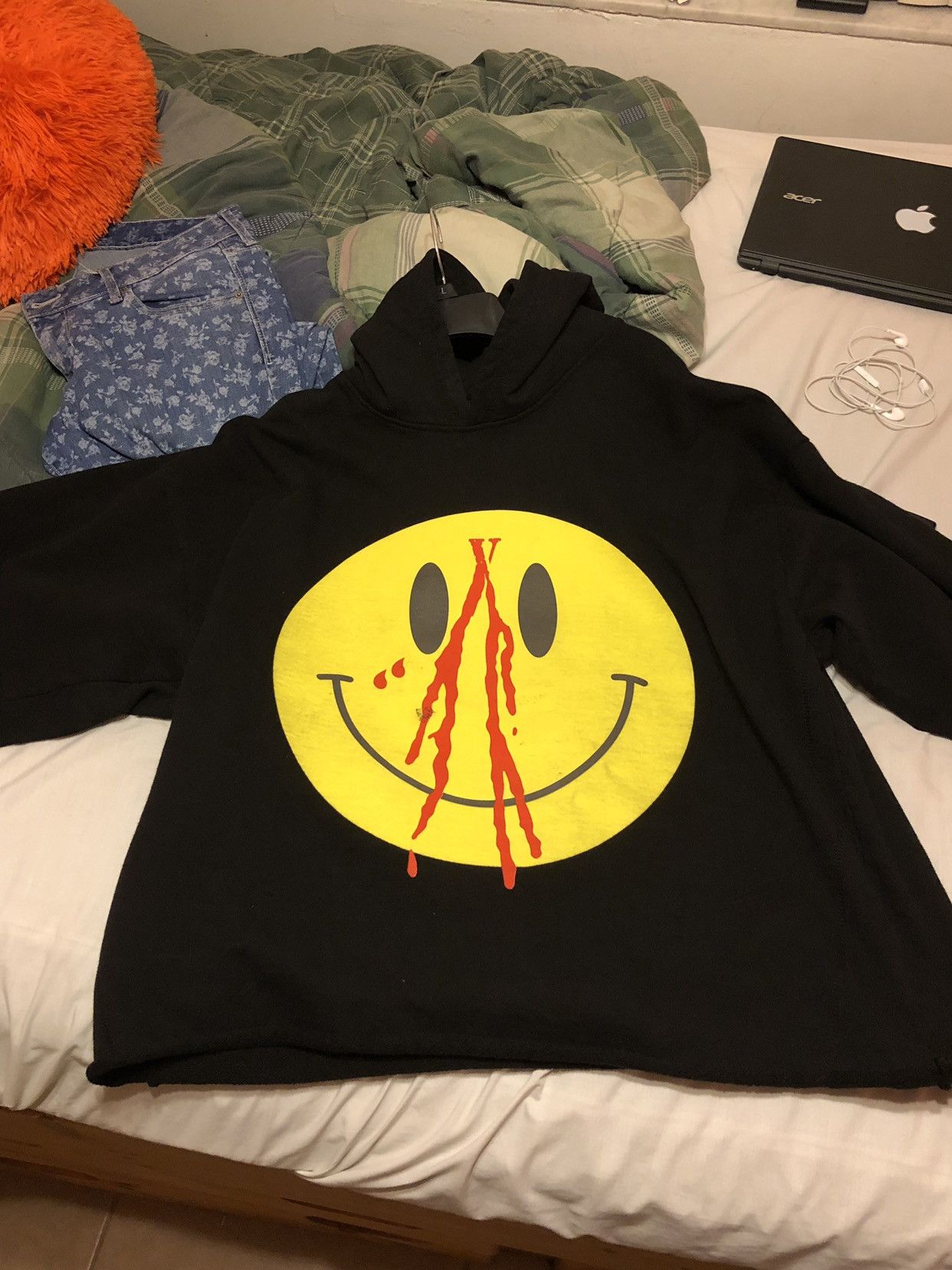 Vlone Vlone smiley face hoodie UNRELEASED HOODIE Grailed