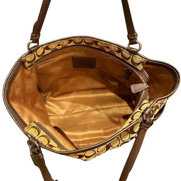 Coach Coach Coach Signature Canvas Leather 2way Bag Canvas Shoulder Bag F28728 Size ONE SIZE - 6 Thumbnail