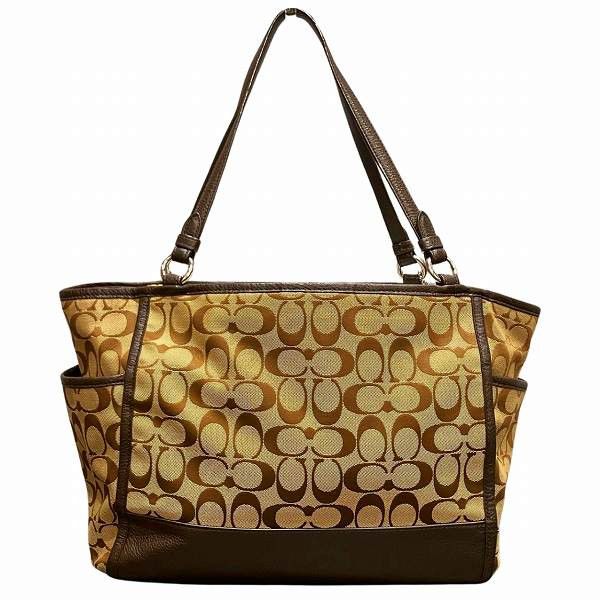 Coach Coach Coach Signature Canvas Leather 2way Bag Canvas Shoulder Bag F28728 Size ONE SIZE - 2 Thumbnail