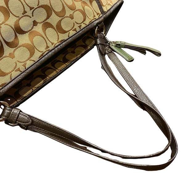 Coach Coach Coach Signature Canvas Leather 2way Bag Canvas Shoulder Bag F28728 Size ONE SIZE - 9 Thumbnail