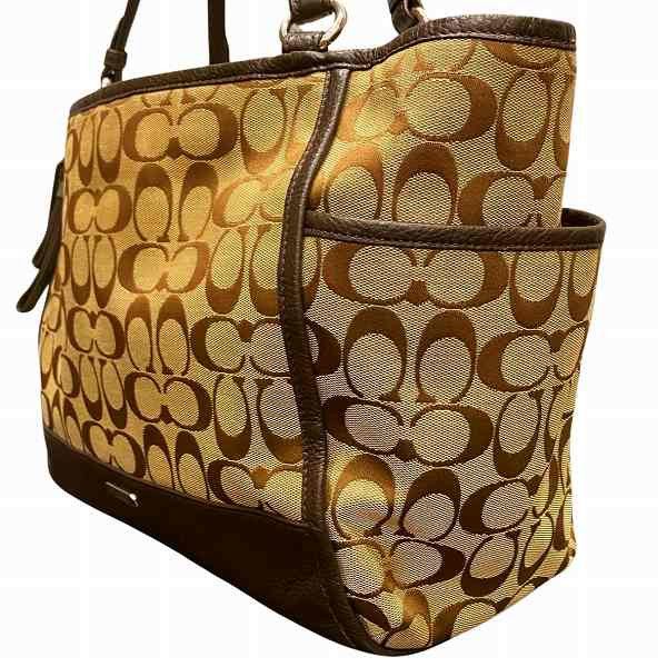Coach Coach Coach Signature Canvas Leather 2way Bag Canvas Shoulder Bag F28728 Size ONE SIZE - 4 Thumbnail