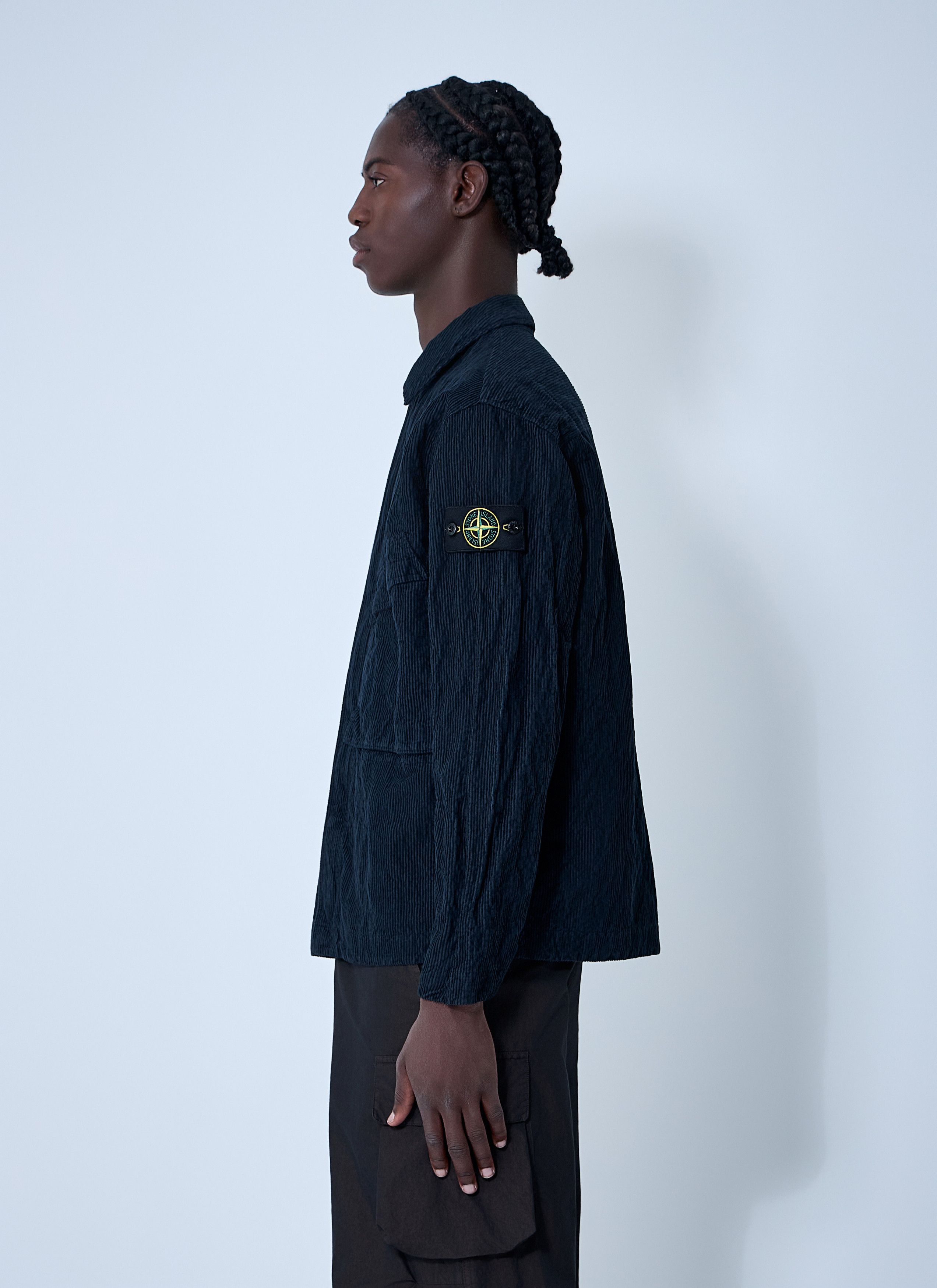 Stone Island Logo Motif Corduroy Shirt Size US M / EU 48-50 / 2 - 3 Thumbnail