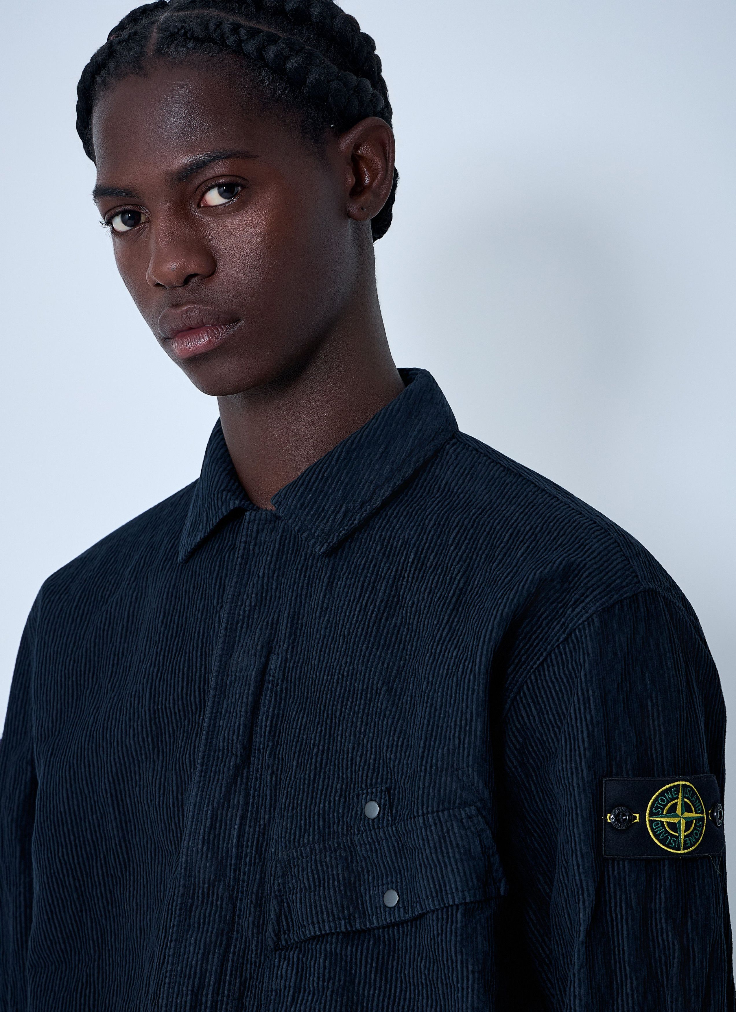 Stone Island Logo Motif Corduroy Shirt Size US XXL / EU 58 / 5 - 5 Thumbnail