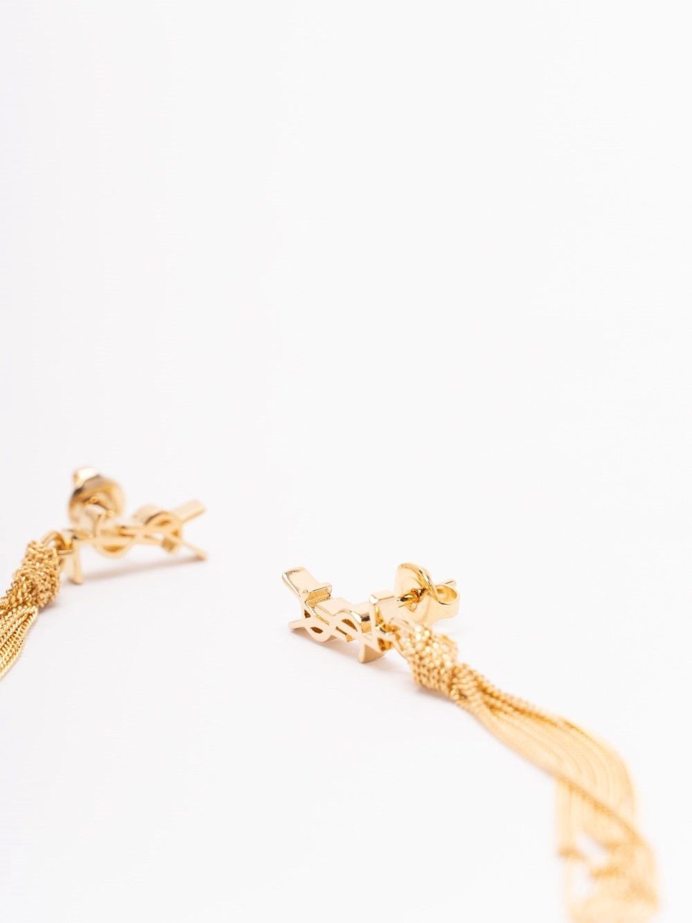 Saint Laurent Paris `Ponpons Chaines` Earrings Size ONE SIZE - 2 Thumbnail