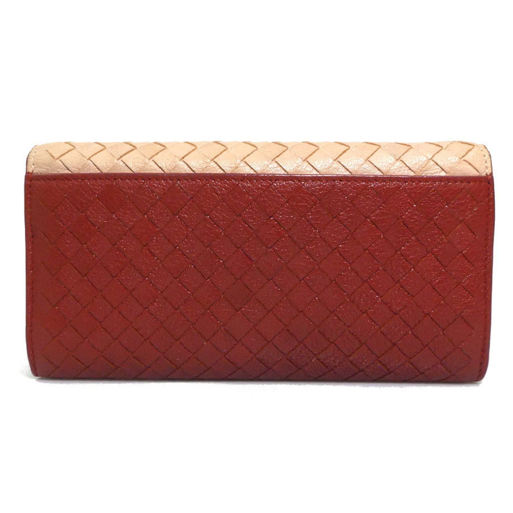 Bottega Veneta Bottega Veneta Intrecciato Leather Long Wallet in Brown and Beige for Men Women, H31378a Size ONE SIZE - 2 Thumbnail
