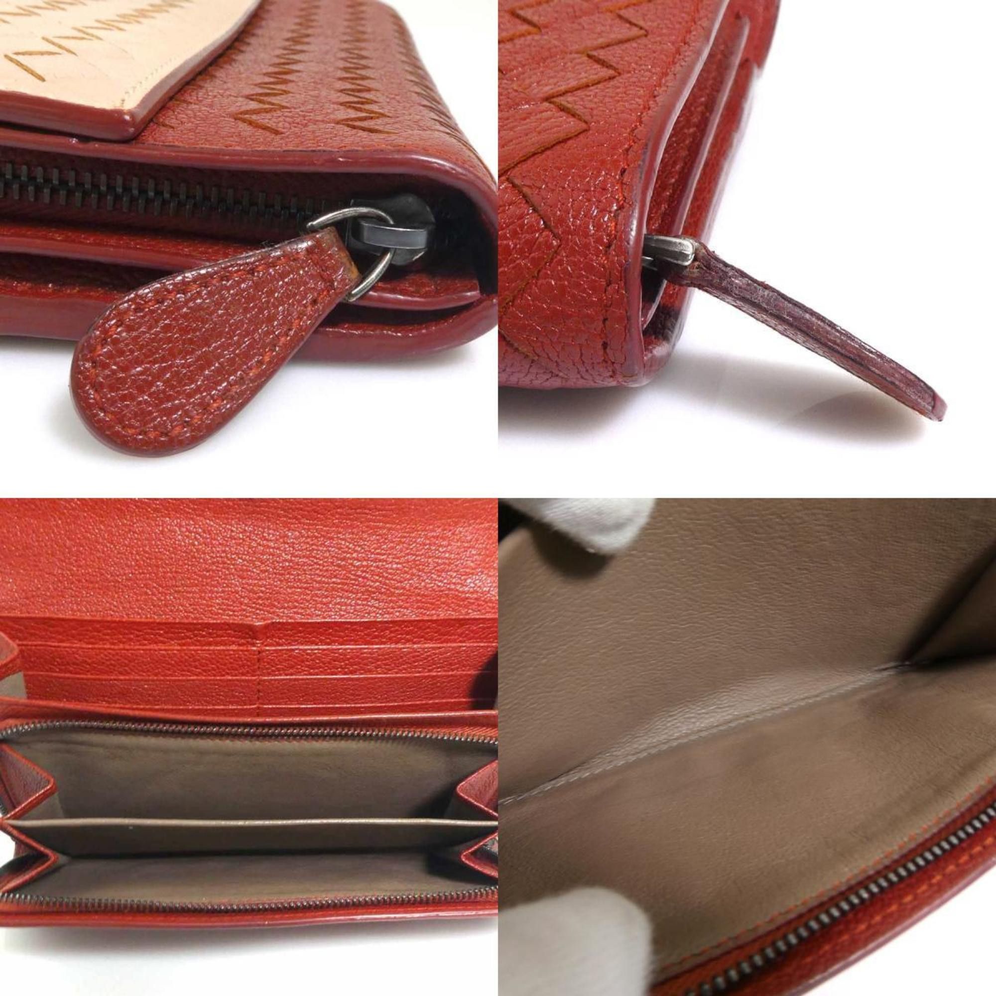 Bottega Veneta Bottega Veneta Intrecciato Leather Long Wallet in Brown and Beige for Men Women, H31378a Size ONE SIZE - 4 Thumbnail