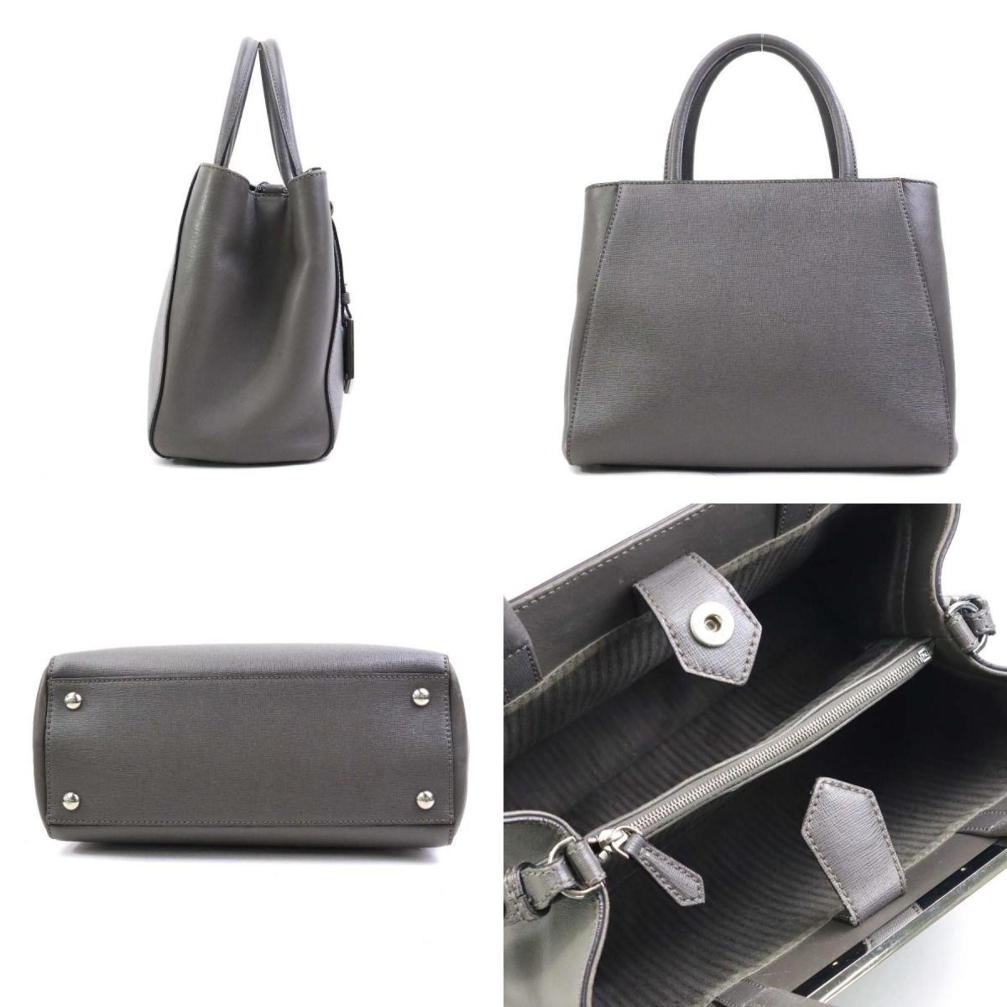 Fendi Fendi Toujours Handbag Shoulder Bag in Grey and Silver Leather, Women's, e60694k Size ONE SIZE - 2 Thumbnail