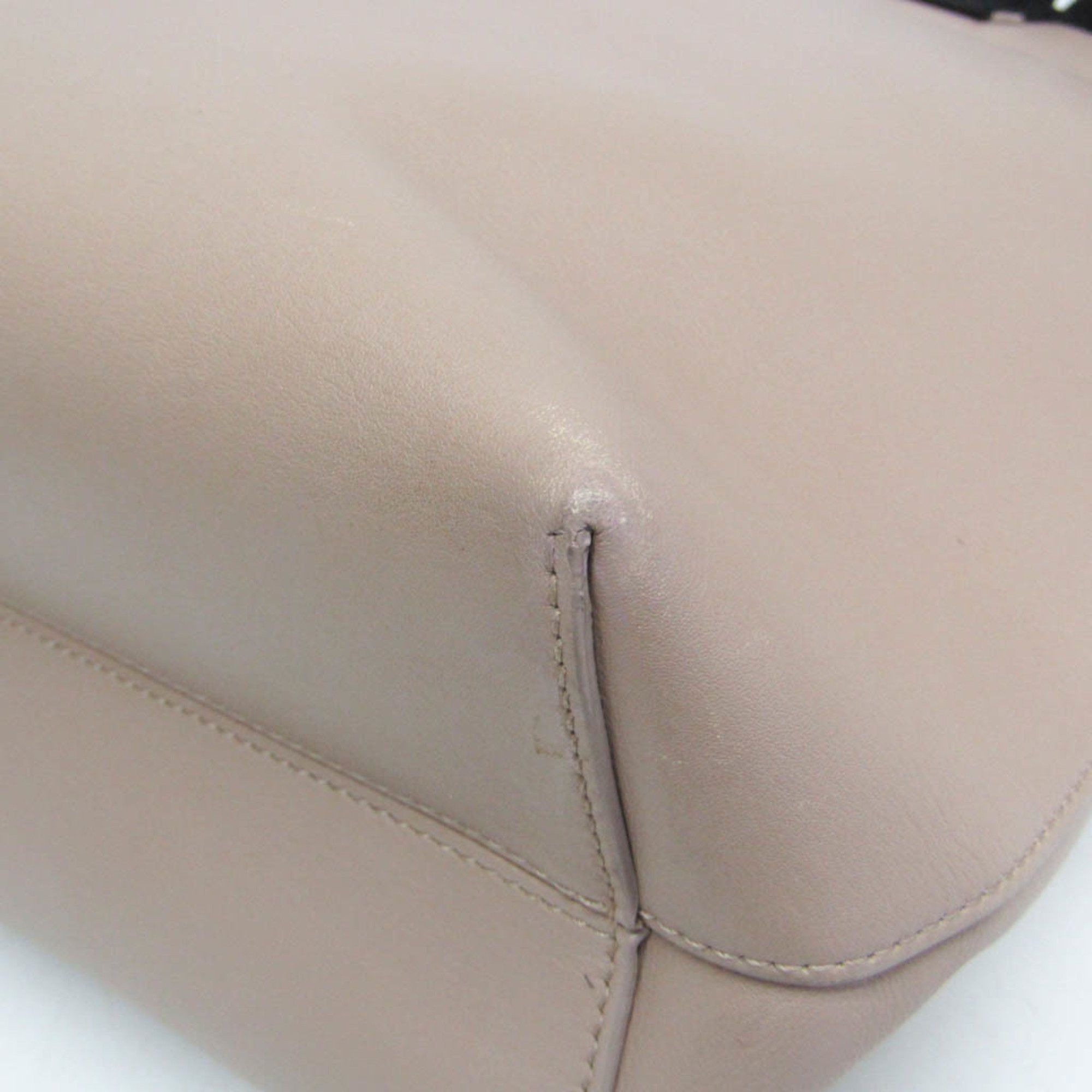 Bvlgari Bvlgari BB Fragment FRGMT BVLGARI × FUJIWARA Men,Women Leather Tote Bag Pink Beige Size ONE SIZE - 6 Thumbnail