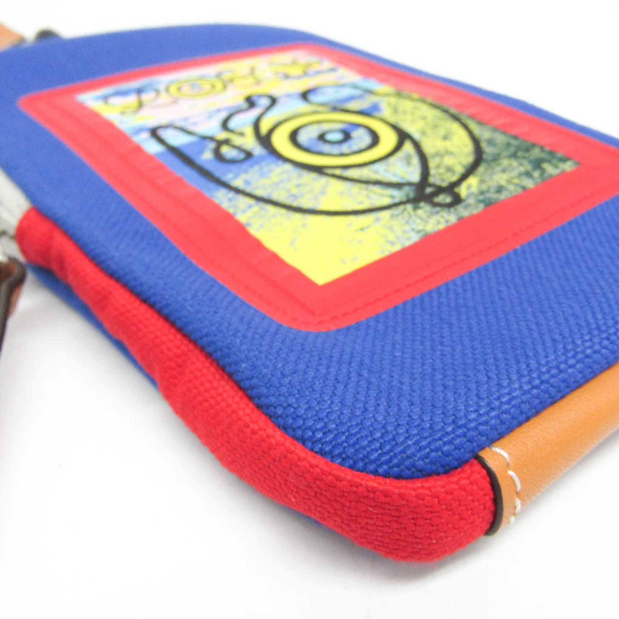 Loewe Loewe Eye Loewe Nature 101.50AC41 Men,Women Canvas Pouch Blue,Gray,Red Color Size ONE SIZE - 5 Thumbnail