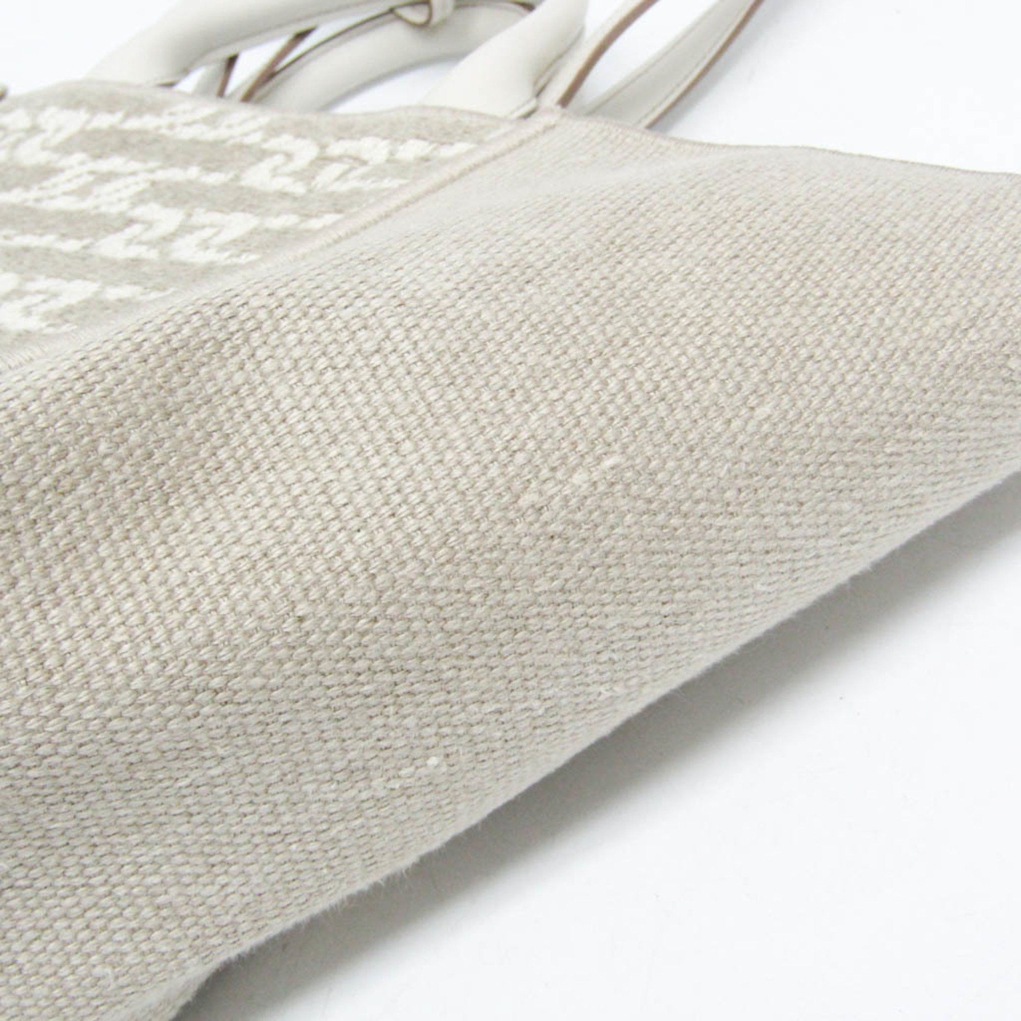 Tod's Tod's Double-handle Shopping Bag XBWCLTA0200TIP3Q71 Women's Linen,Cotton Handbag,Tote Bag Light Beige,White Size ONE SIZE - 9 Thumbnail
