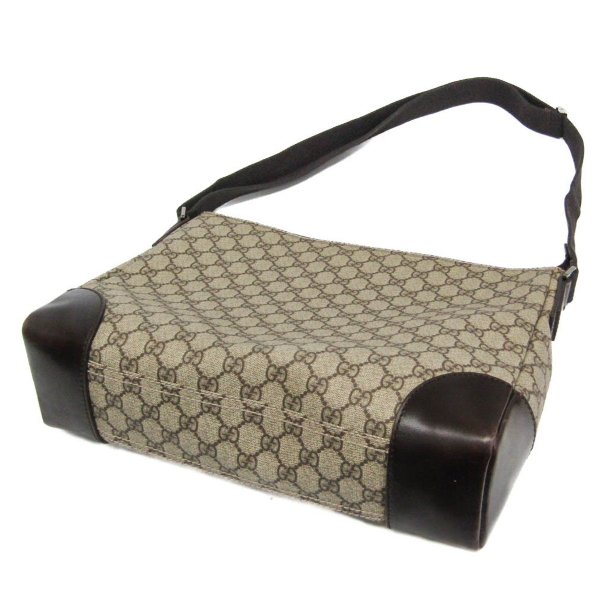 Gucci Gucci 110054 Men,Women GG Supreme Shoulder Bag Beige,Brown Size ONE SIZE - 2 Thumbnail