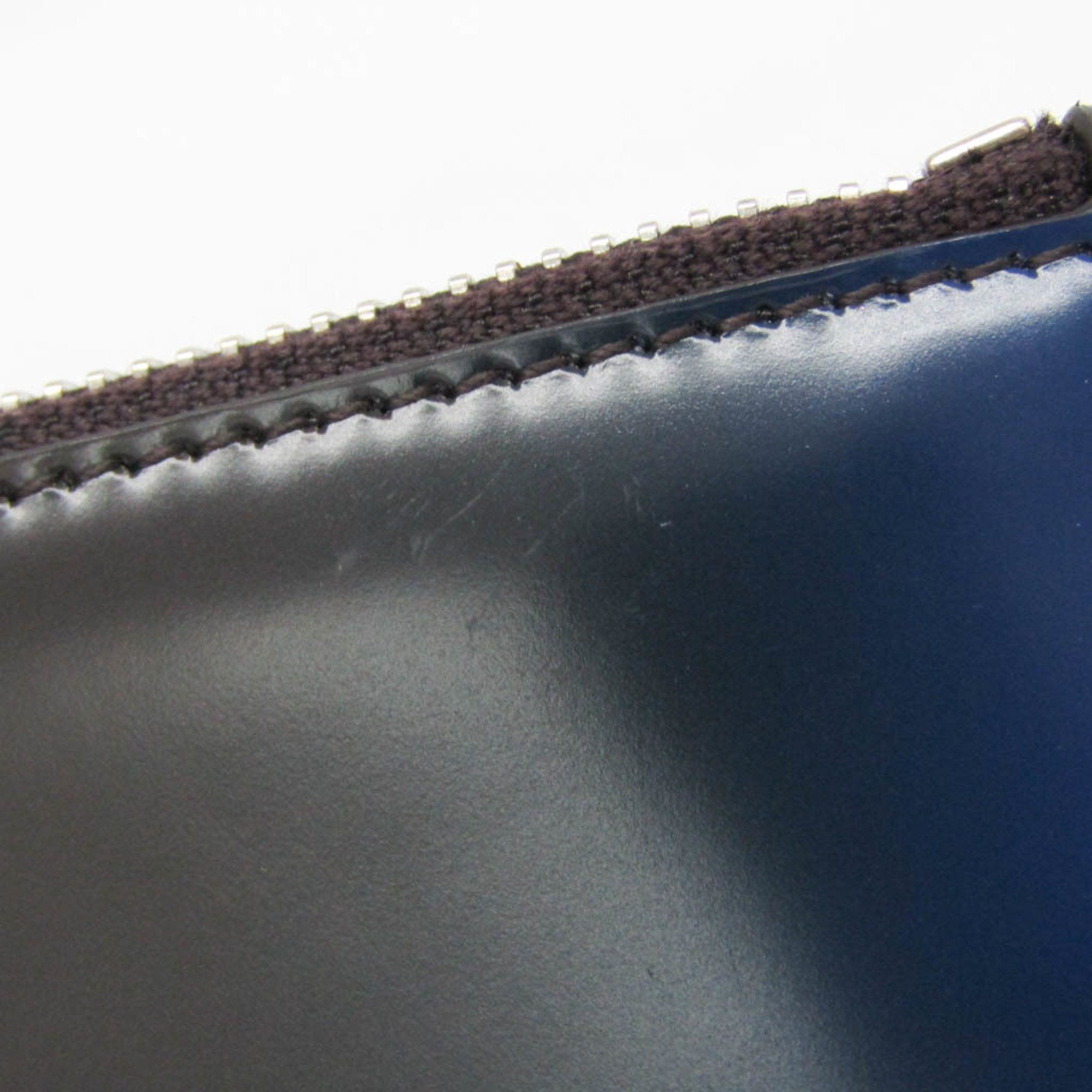 Salvatore Ferragamo Salvatore Ferragamo JP-661343 Object Holder Men,Women Leather Clutch Bag,Pouch Blue,Brown Size ONE SIZE - 12 Thumbnail