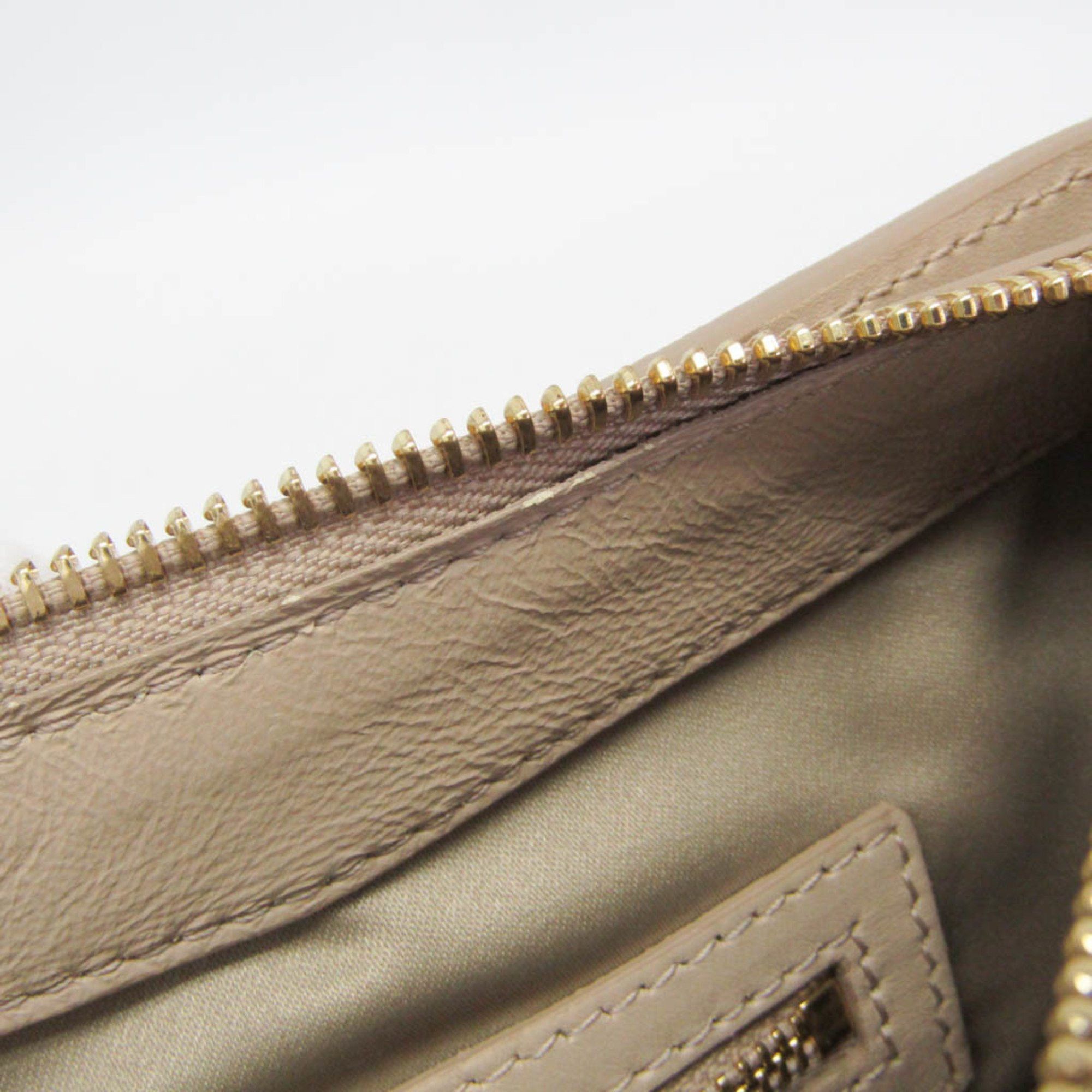 Salvatore Ferragamo Salvatore Ferragamo Gancini EE-21 F703 Women's Leather Handbag,Shoulder Bag Light Beige Size ONE SIZE - 17 Thumbnail