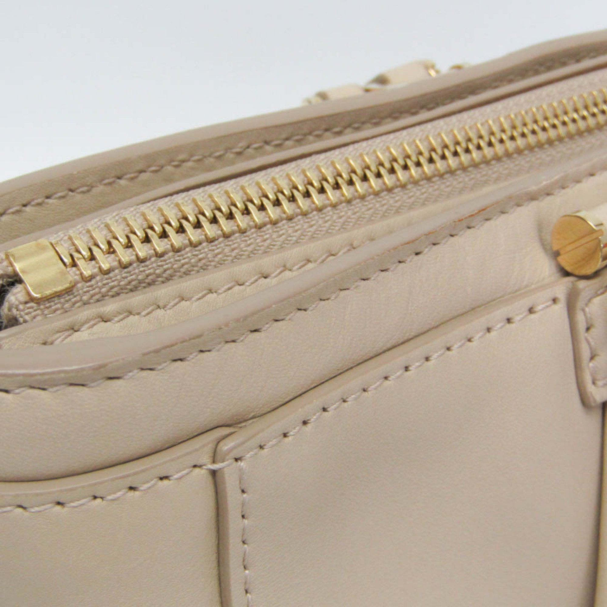 Salvatore Ferragamo Salvatore Ferragamo Gancini EE-21 F703 Women's Leather Handbag,Shoulder Bag Light Beige Size ONE SIZE - 11 Thumbnail