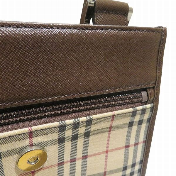 Burberry Burberry Burberry Nova Check Canvas Leather Shoulder Bag Canvas Crossbody Bag DUTY FREE for USA Size ONE SIZE - 9 Thumbnail