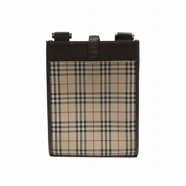Burberry Burberry Burberry Nova Check Canvas Leather Shoulder Bag Canvas Crossbody Bag DUTY FREE for USA Size ONE SIZE - 2 Thumbnail