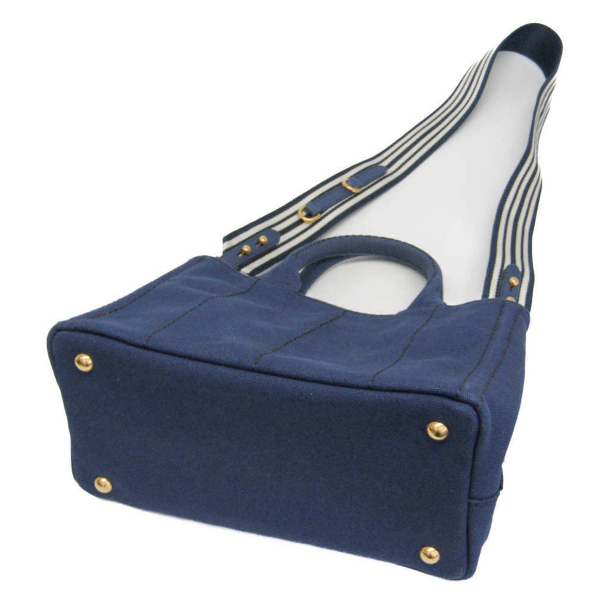 Prada Prada Canapa S Size 1BG439 Women's Canvas Shoulder Bag,Tote Bag Blue Size ONE SIZE - 3 Thumbnail