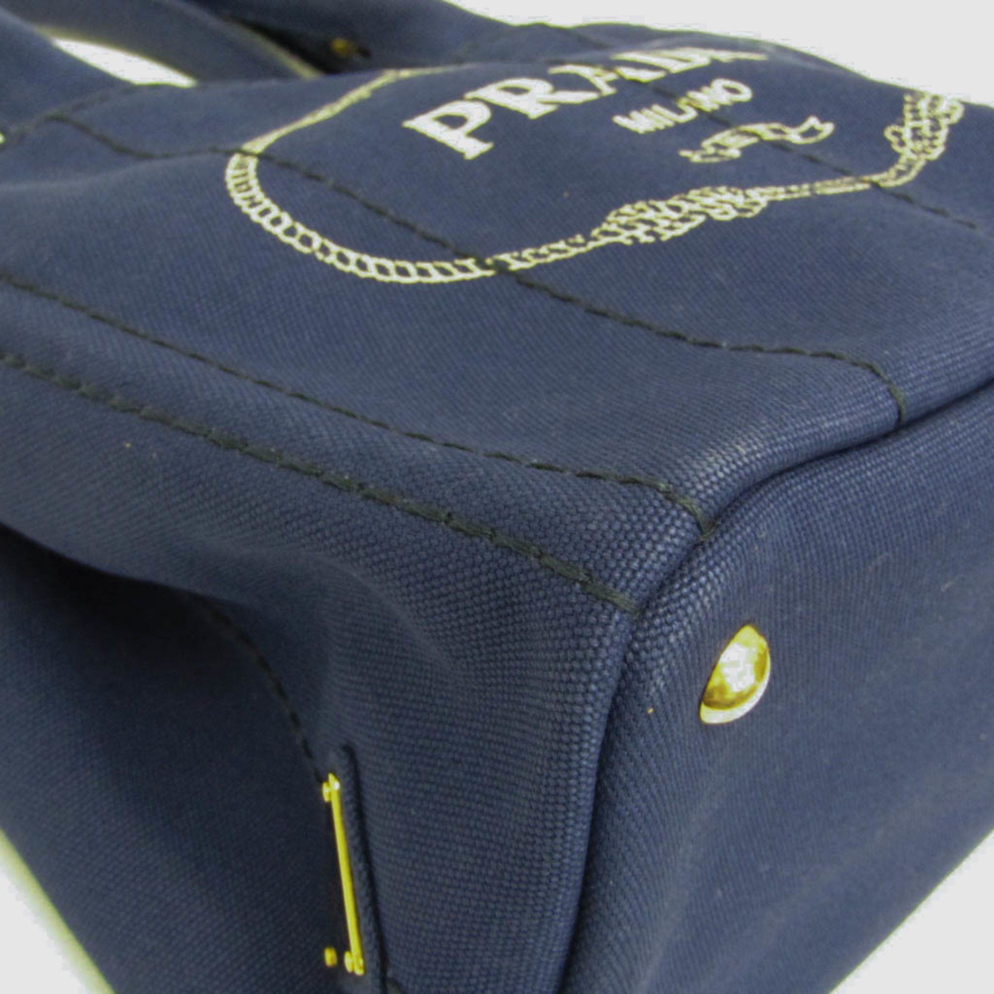 Prada Prada Canapa S Size 1BG439 Women's Canvas Shoulder Bag,Tote Bag Blue Size ONE SIZE - 8 Thumbnail