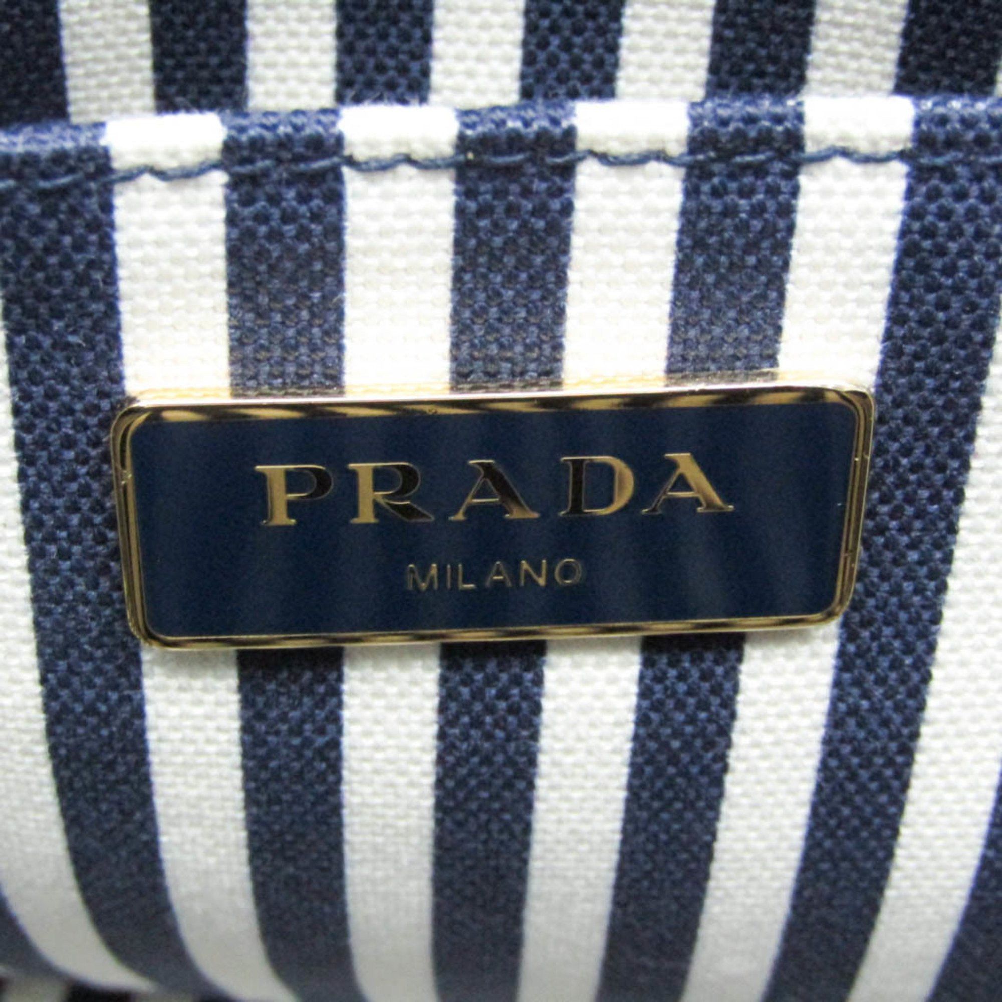 Prada Prada Canapa S Size 1BG439 Women's Canvas Shoulder Bag,Tote Bag Blue Size ONE SIZE - 11 Thumbnail
