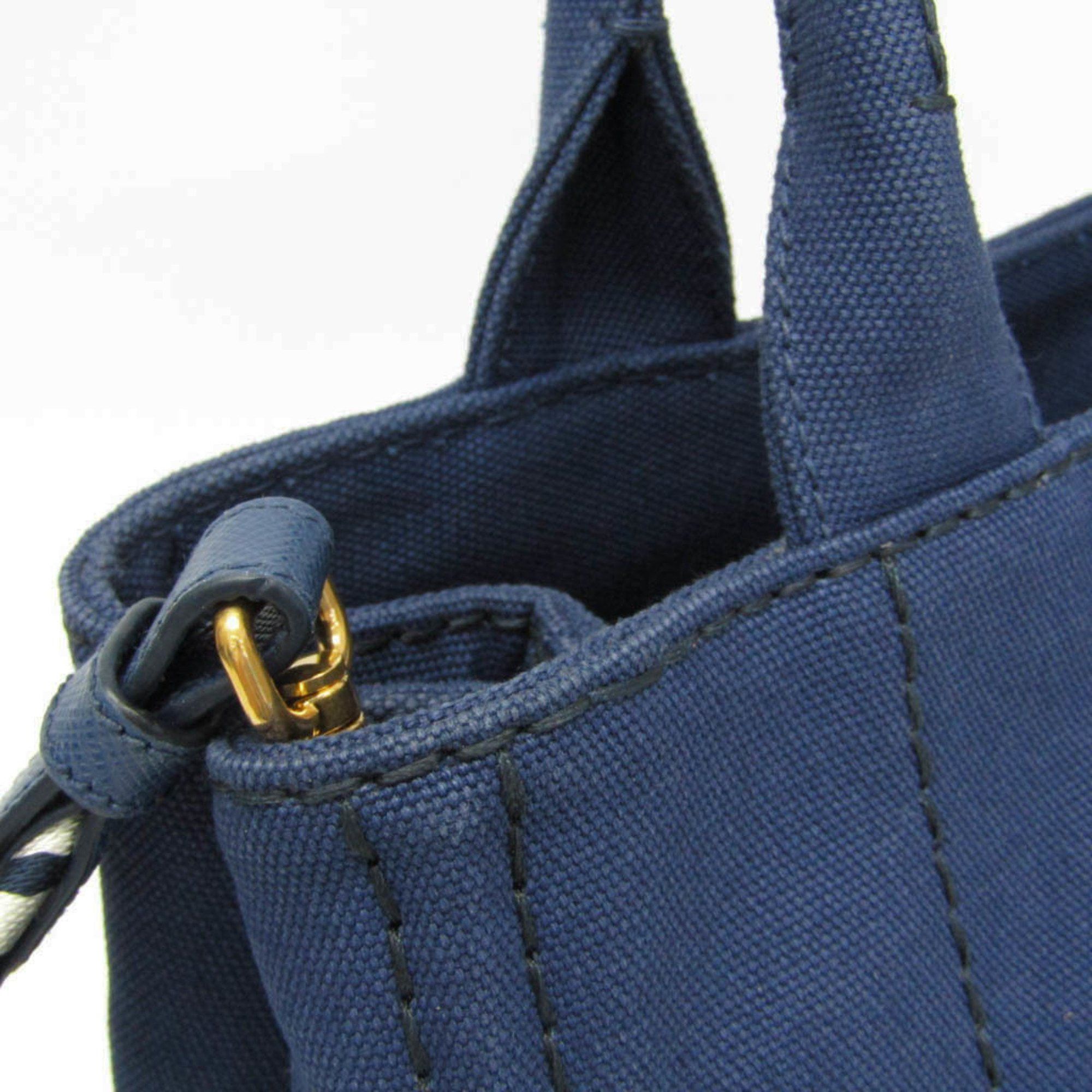 Prada Prada Canapa S Size 1BG439 Women's Canvas Shoulder Bag,Tote Bag Blue Size ONE SIZE - 9 Thumbnail