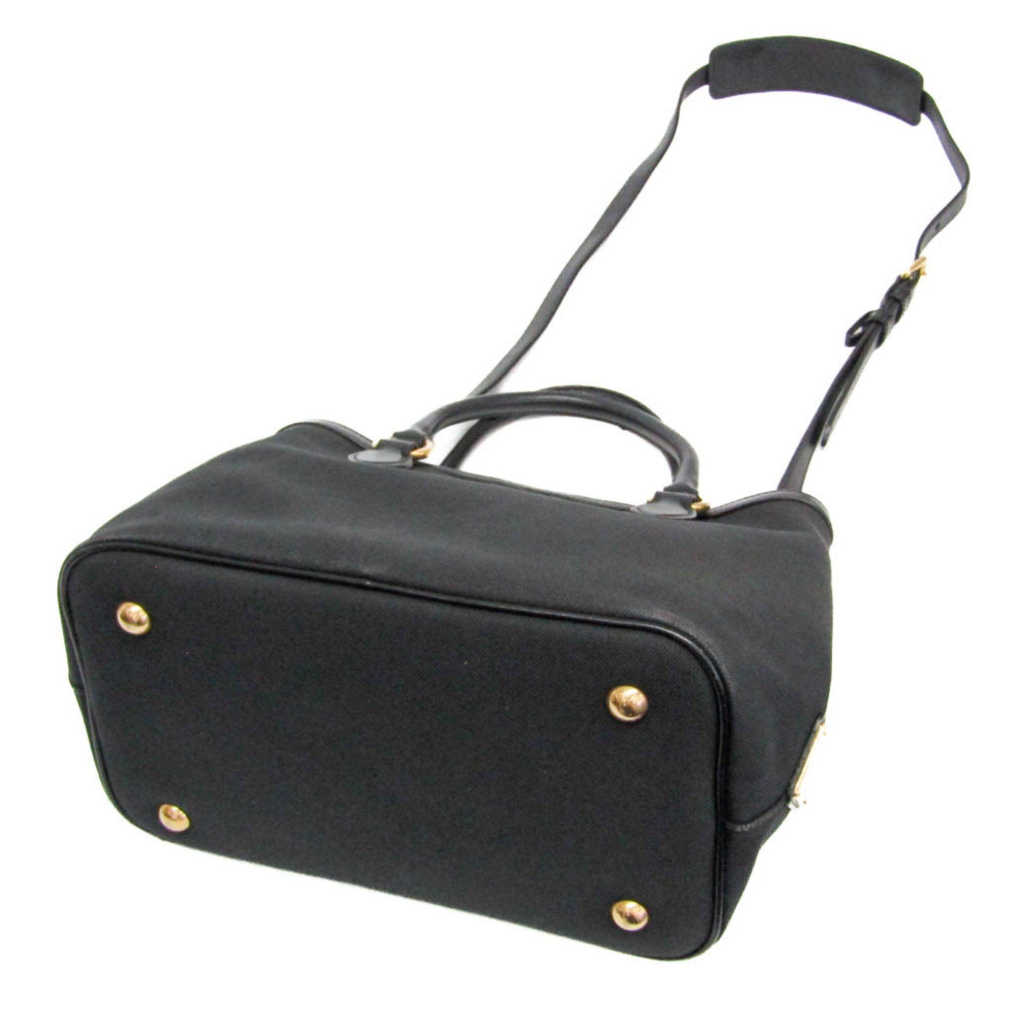 Prada Prada LOGO JACQUARD 1BA172 Women's Leather,Jacquard Handbag,Shoulder Bag Black Size ONE SIZE - 3 Thumbnail