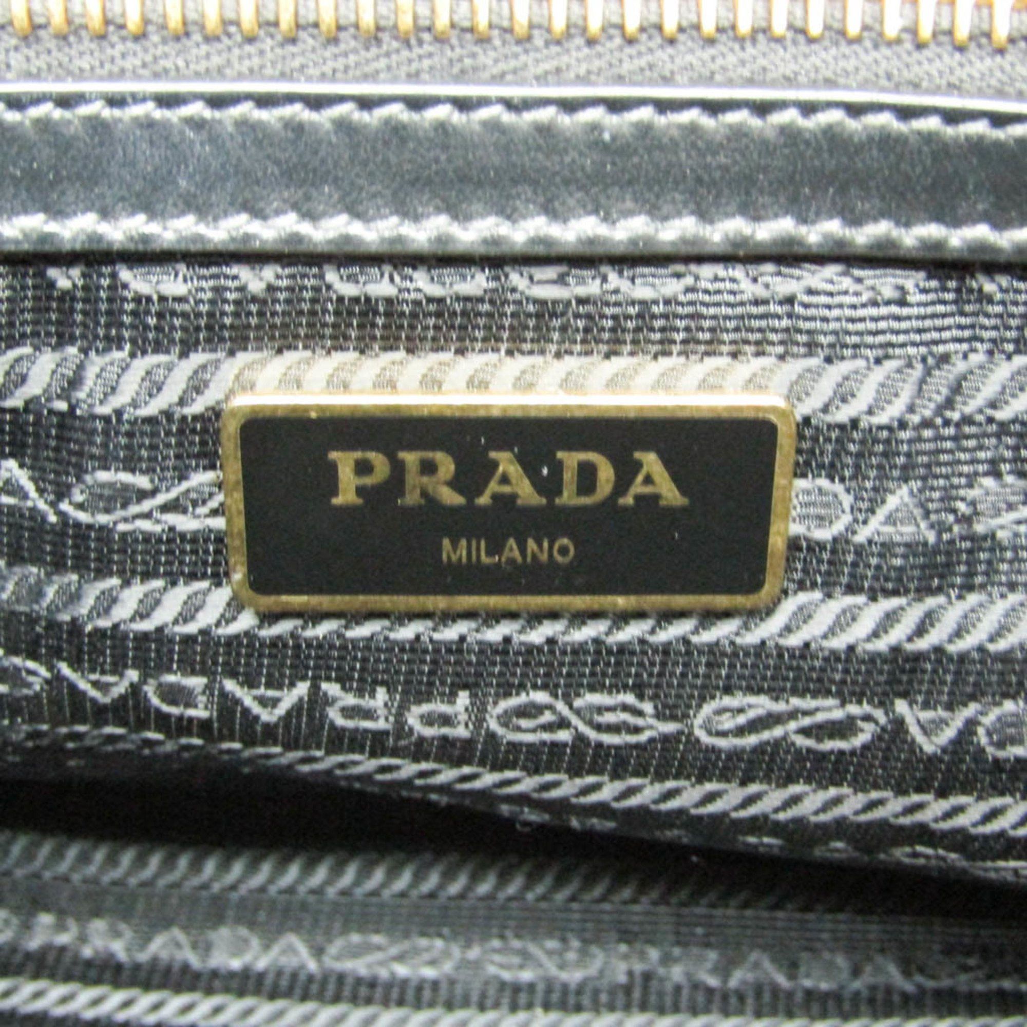 Prada Prada LOGO JACQUARD 1BA172 Women's Leather,Jacquard Handbag,Shoulder Bag Black Size ONE SIZE - 13 Thumbnail