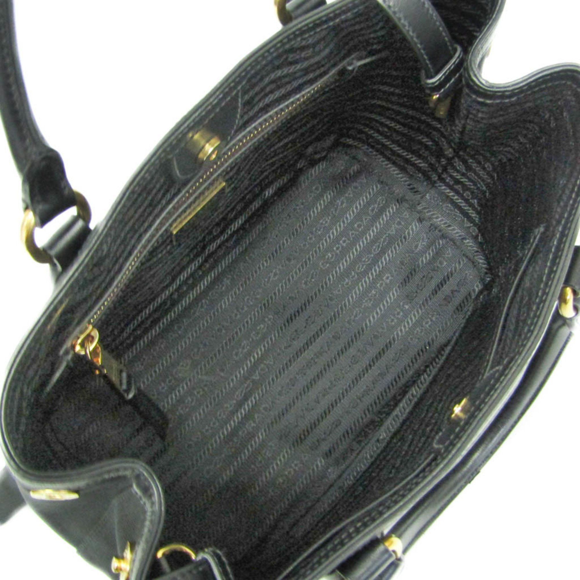 Prada Prada LOGO JACQUARD 1BA172 Women's Leather,Jacquard Handbag,Shoulder Bag Black Size ONE SIZE - 4 Thumbnail