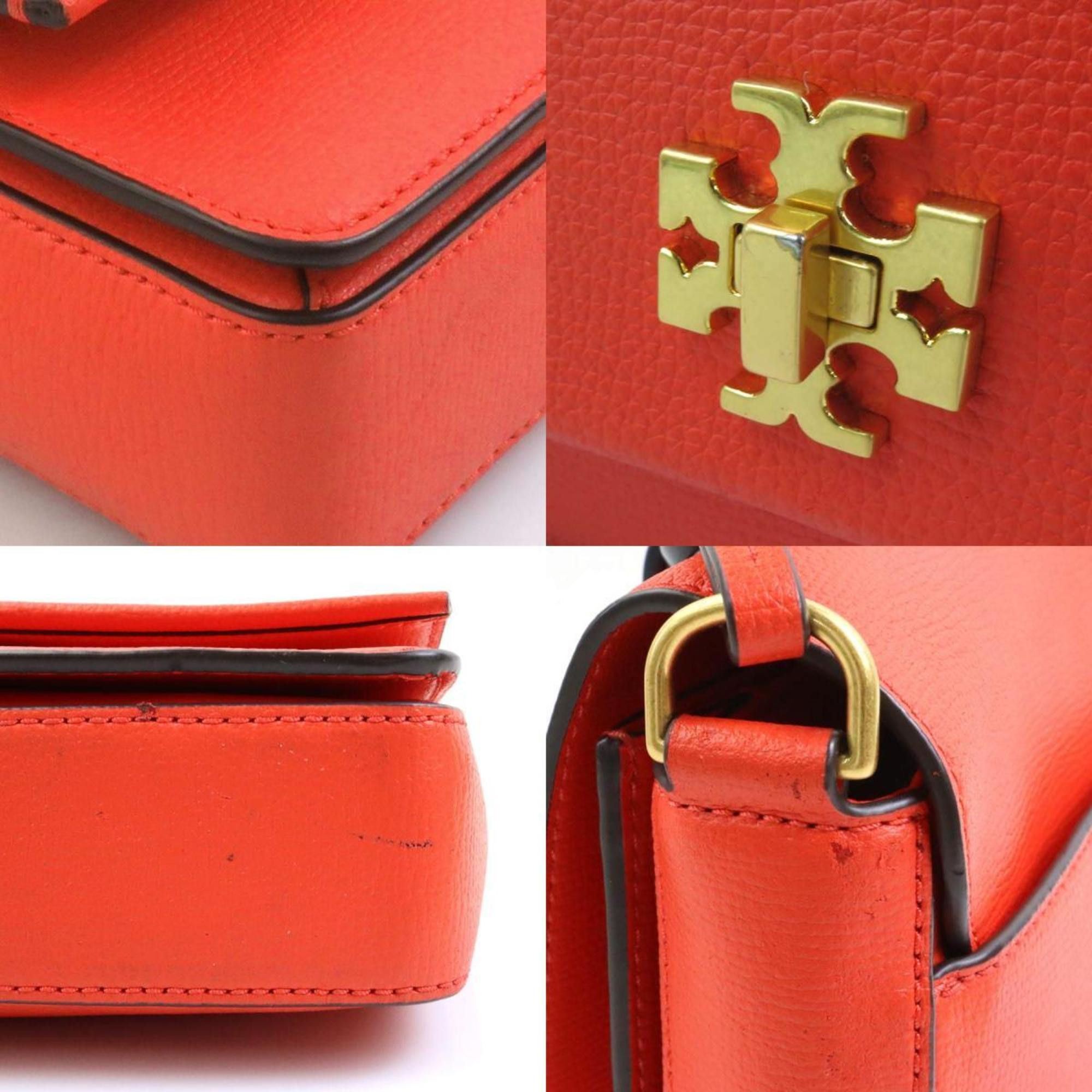 Tory Burch Tory Burch Women's Leather Handbag Shoulder Bag in Orange Red (h31354a) Size ONE SIZE - 3 Thumbnail